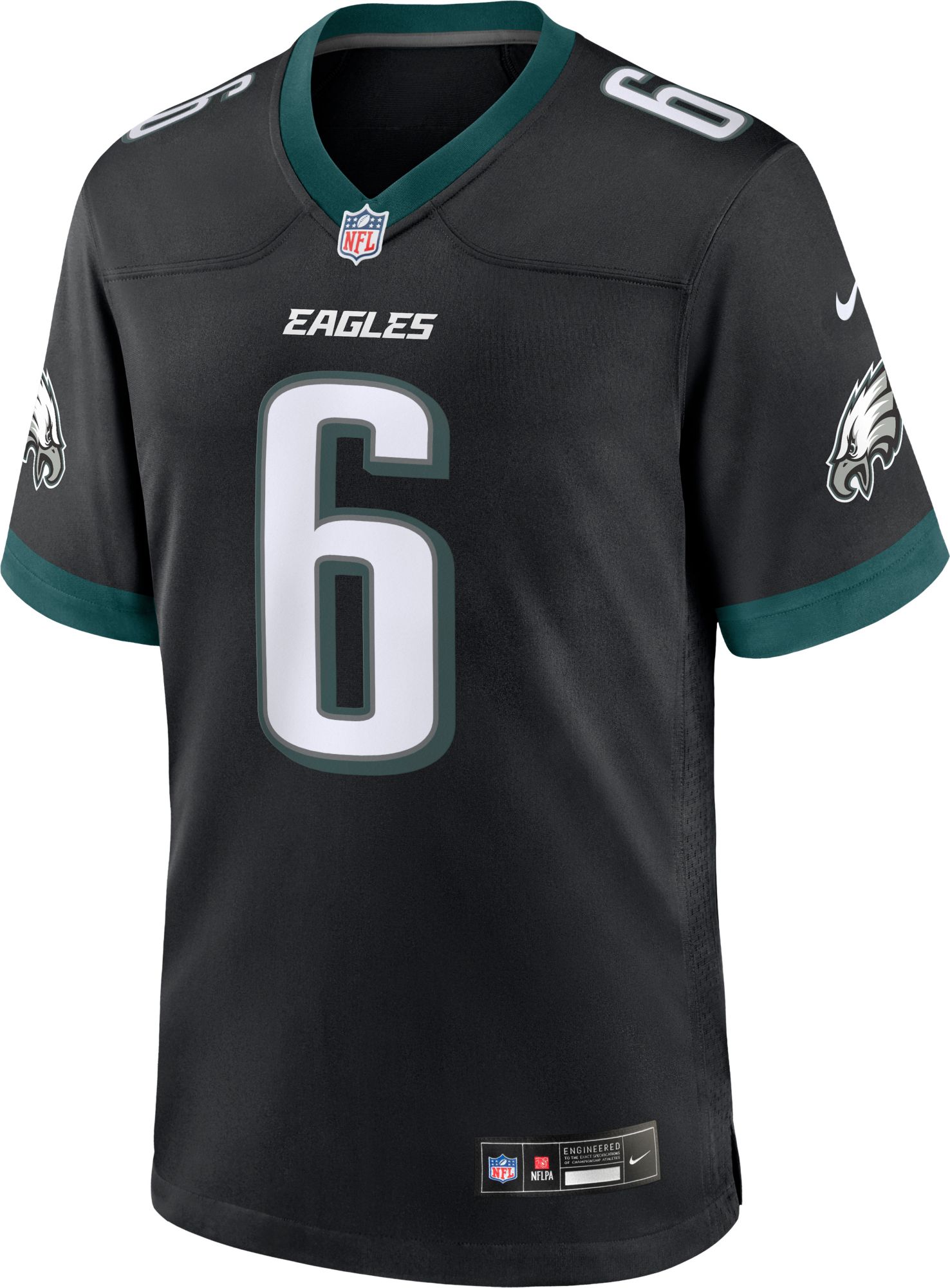 Nike Men's Philadelphia Eagles DeVonta Smith #6 Alternate Black Game Jersey product image