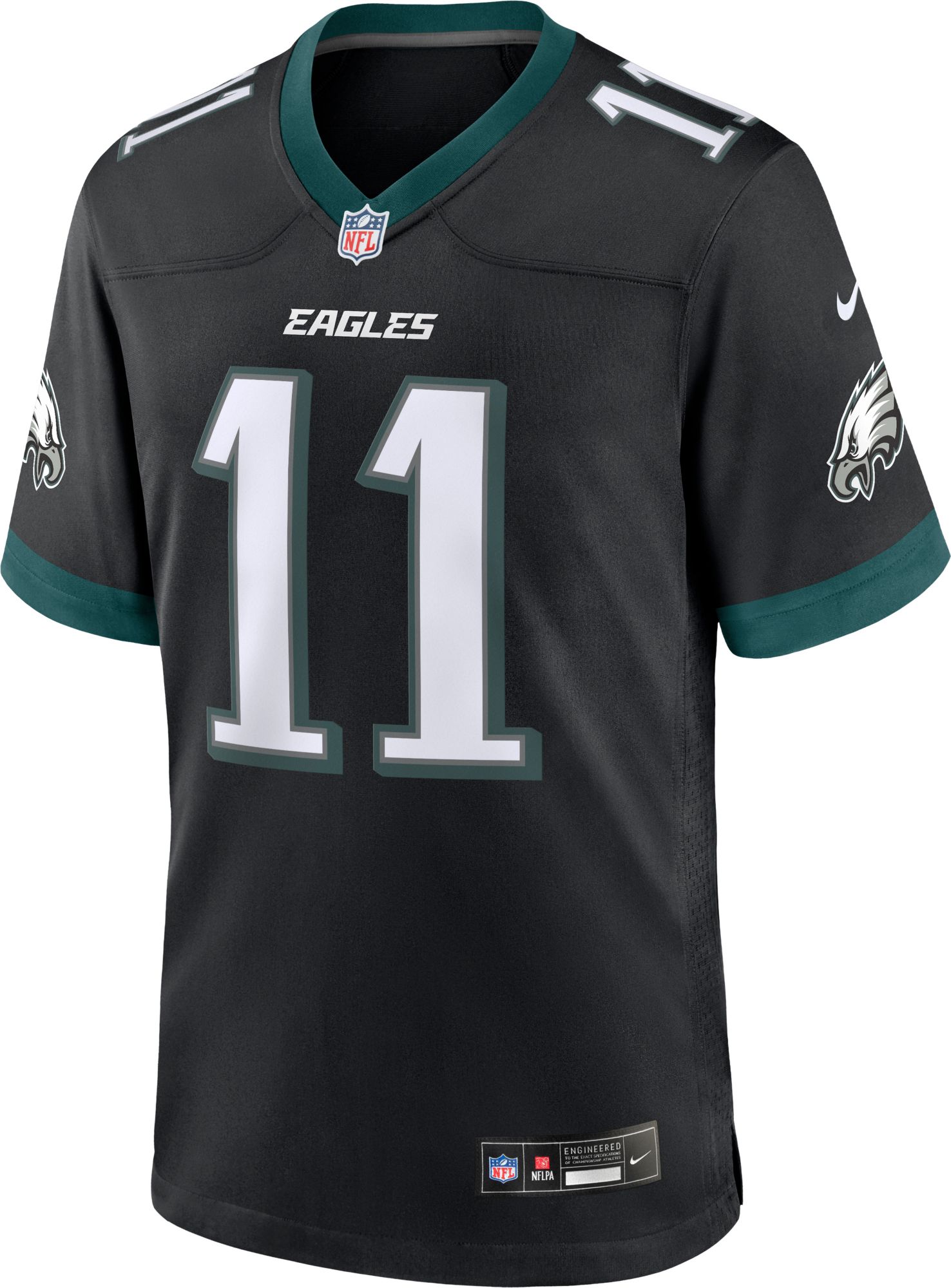 Nike Men's Philadelphia Eagles A.J. Brown #11 Alternate Black Game Jersey product image