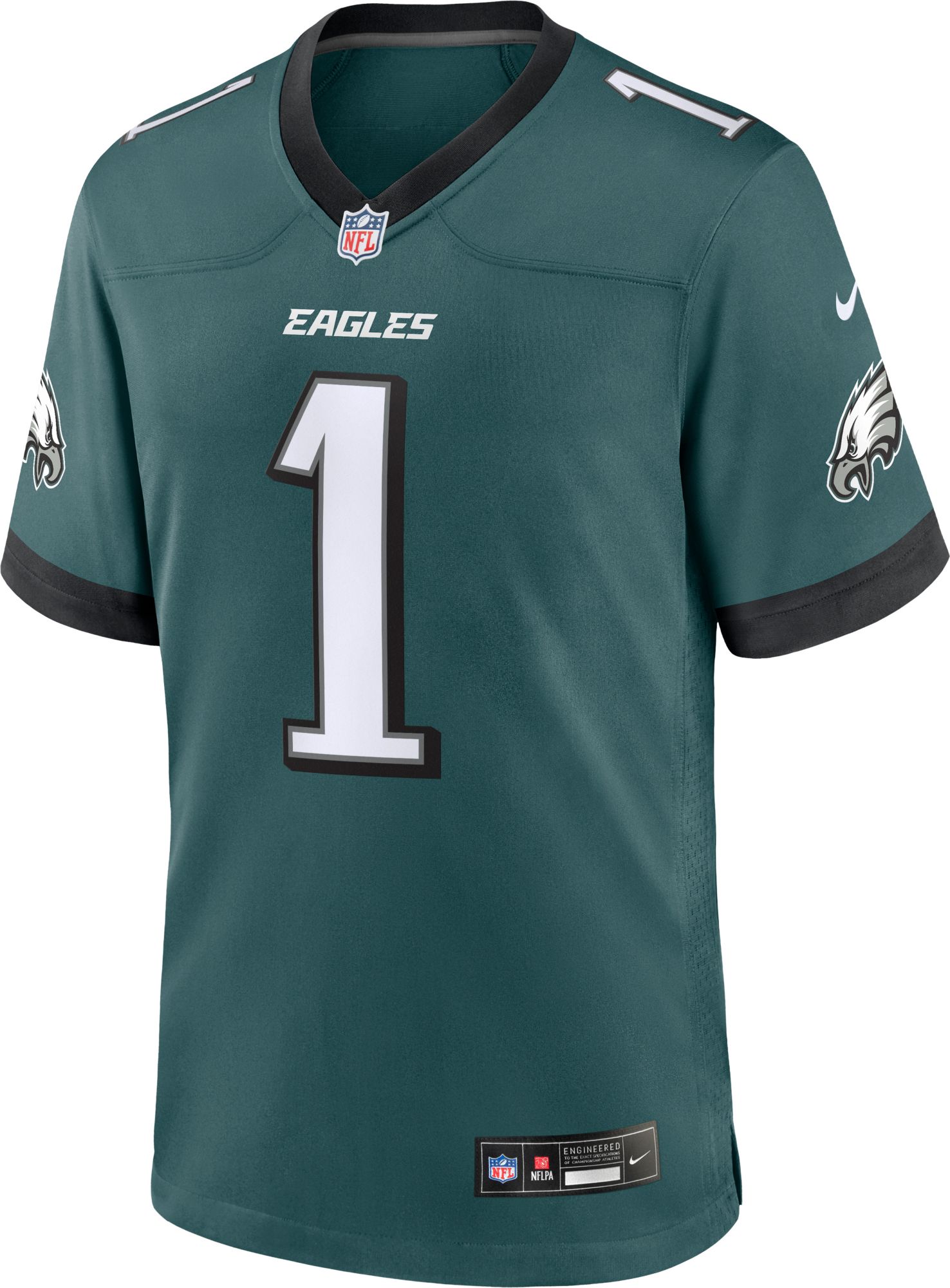 Nike Men's Philadelphia Eagles Jalen Hurts #1 Teal Game Jersey product image