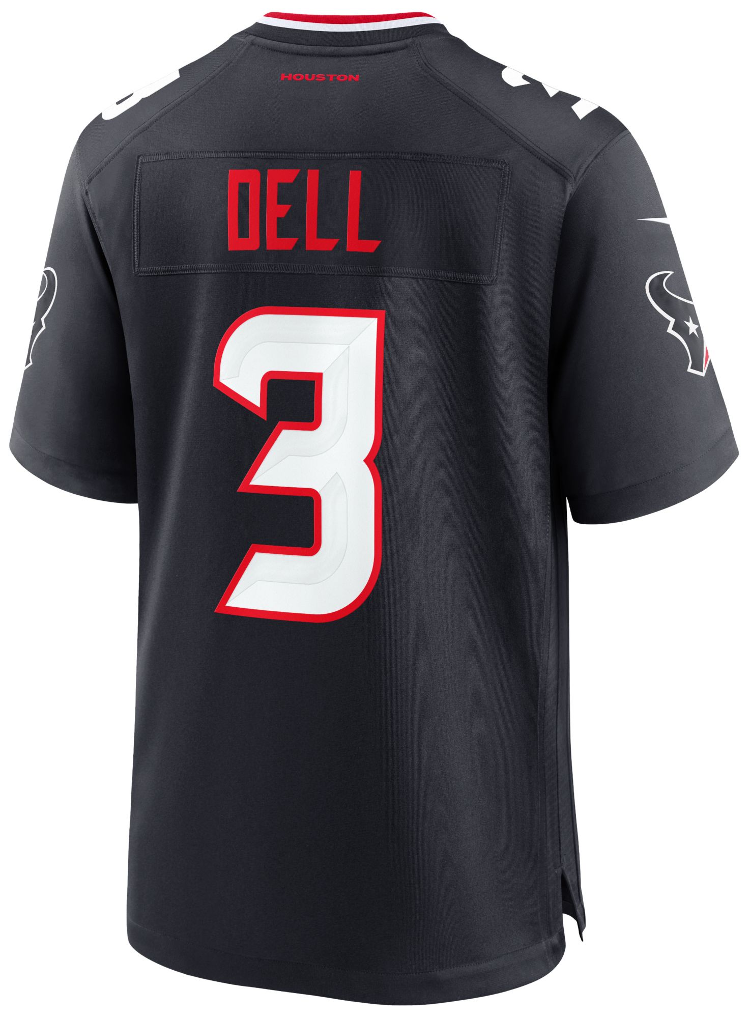 Nike Men's Houston Texans Tank Dell #3 Navy Game Jersey product image