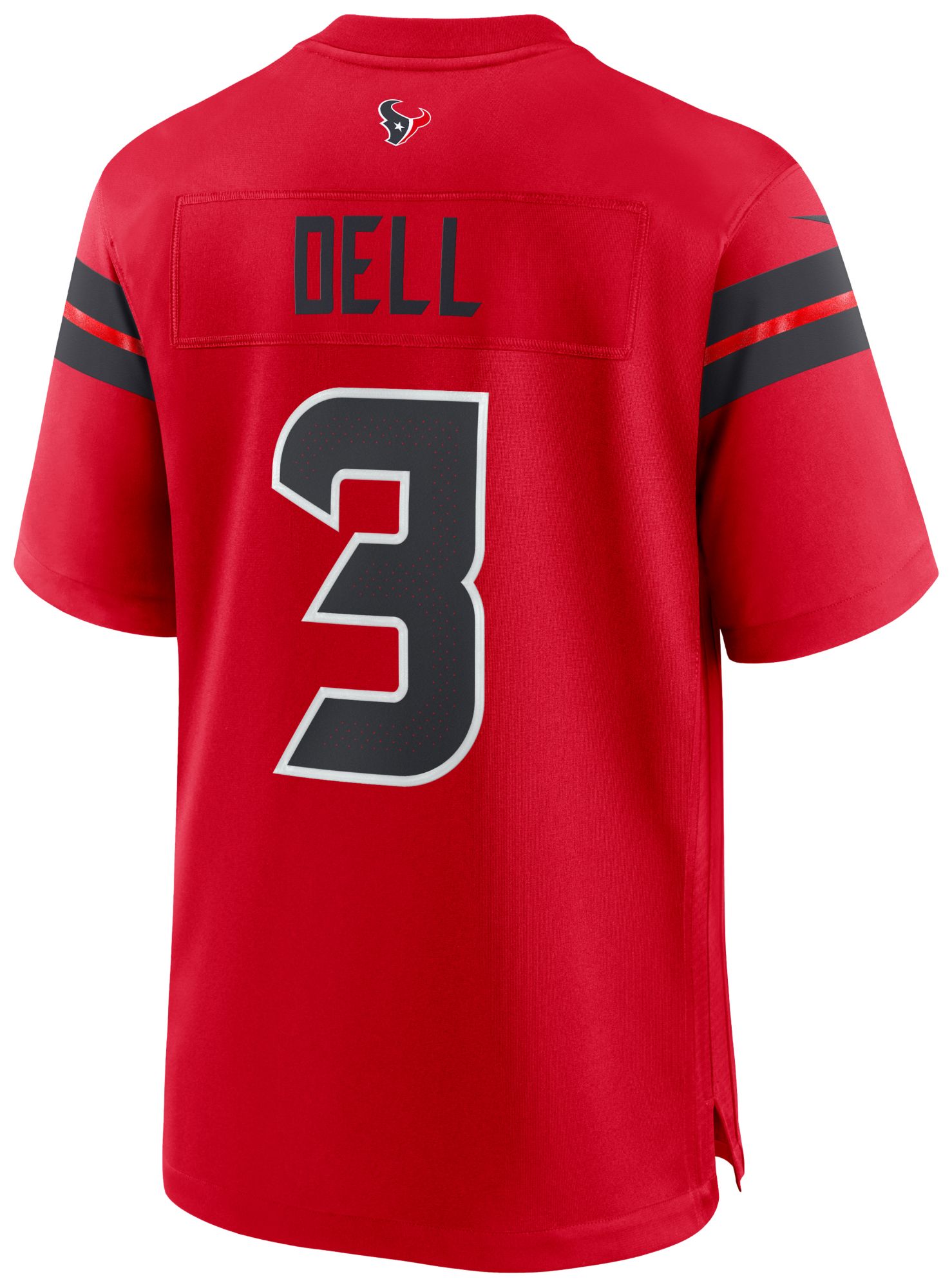 Nike Men's Houston Texans Tank Dell #3 Alternate Red Game Jersey product image