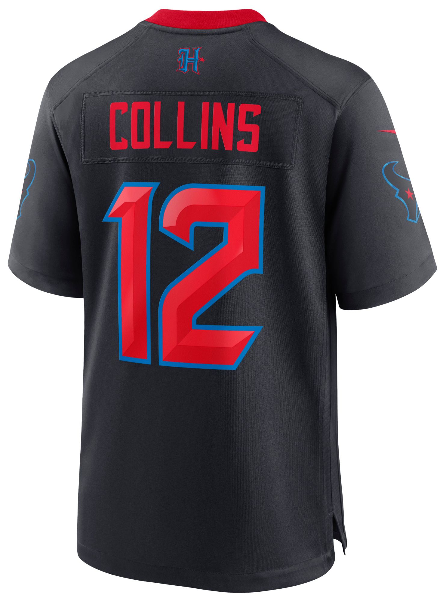 Nike Men's Houston Texans Nico Collins #12 Alternate 2 Pitch Blue Game Jersey product image