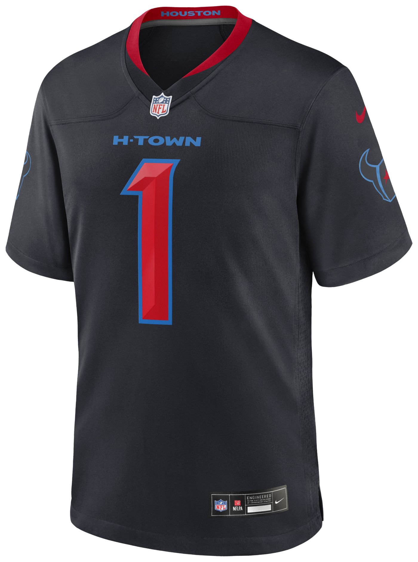 Nike Men s Houston Texans Stefon Diggs 1 Navy 2nd Alternate Game Jersey Dick s Sporting Goods