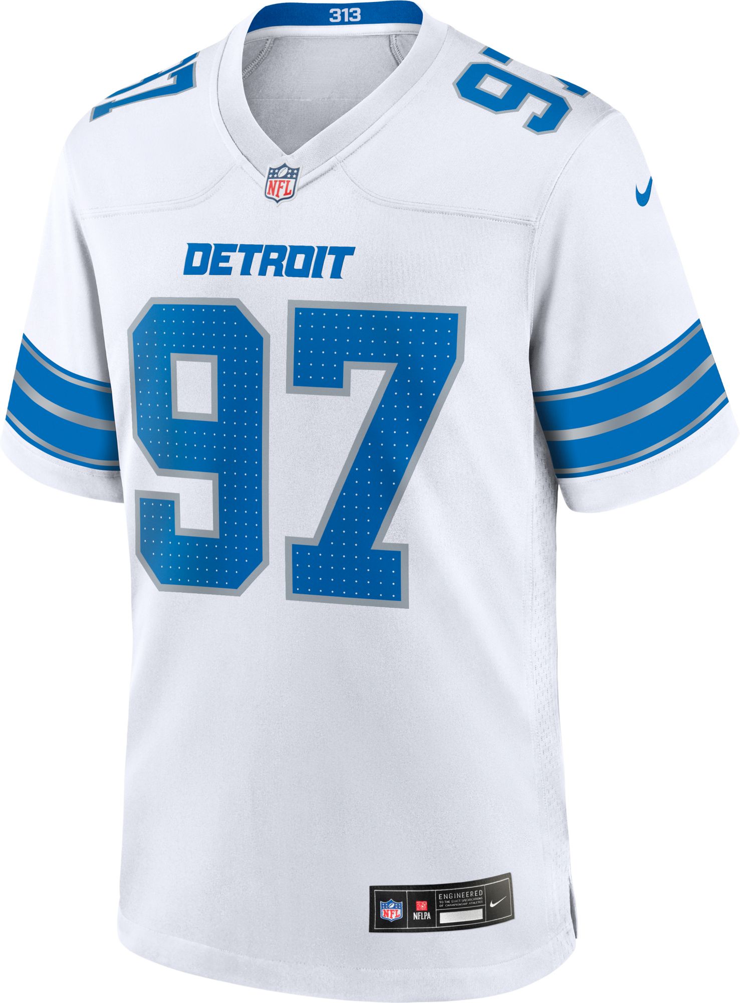 Nike Men's Detroit Lions Aidan Hutchinson #97 White Game Jersey product image