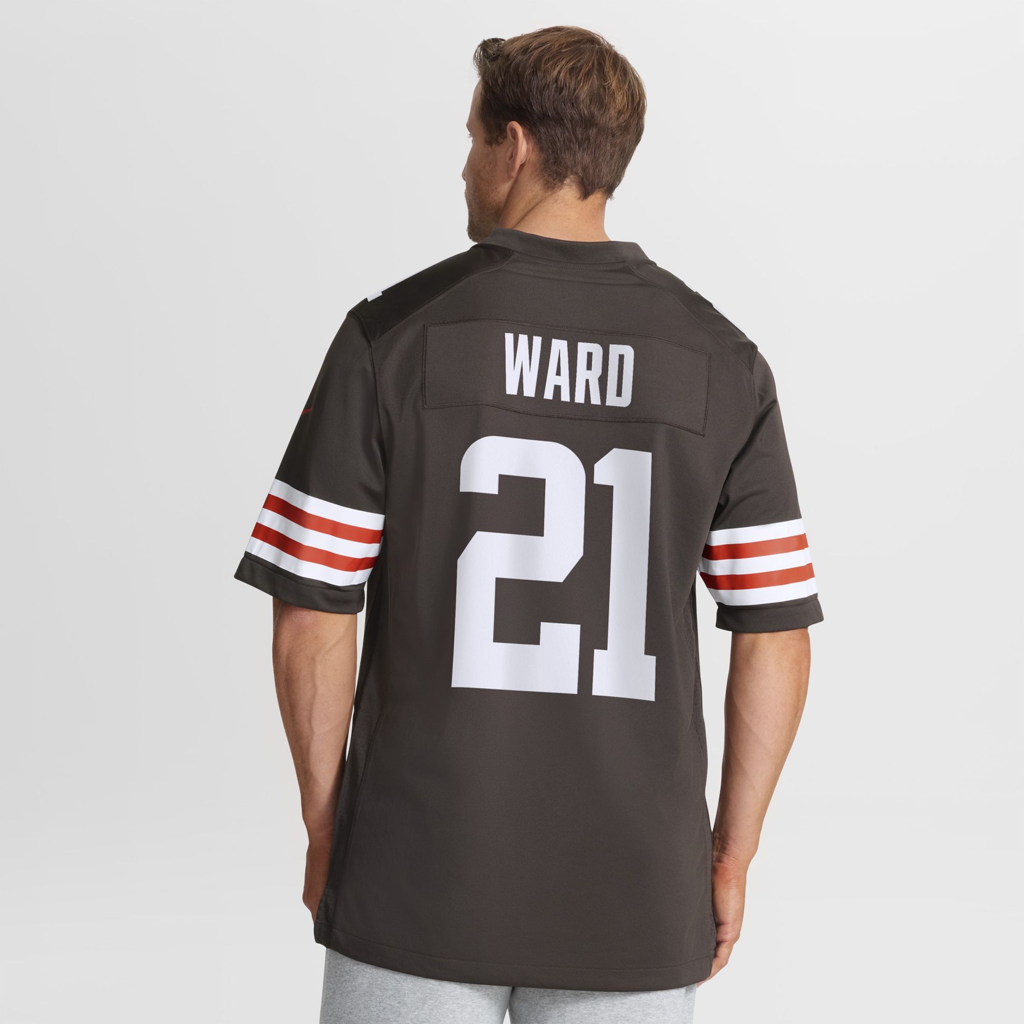 Nike Men's Denzel Ward #1 Cleveland Browns Brown Game Jersey product image