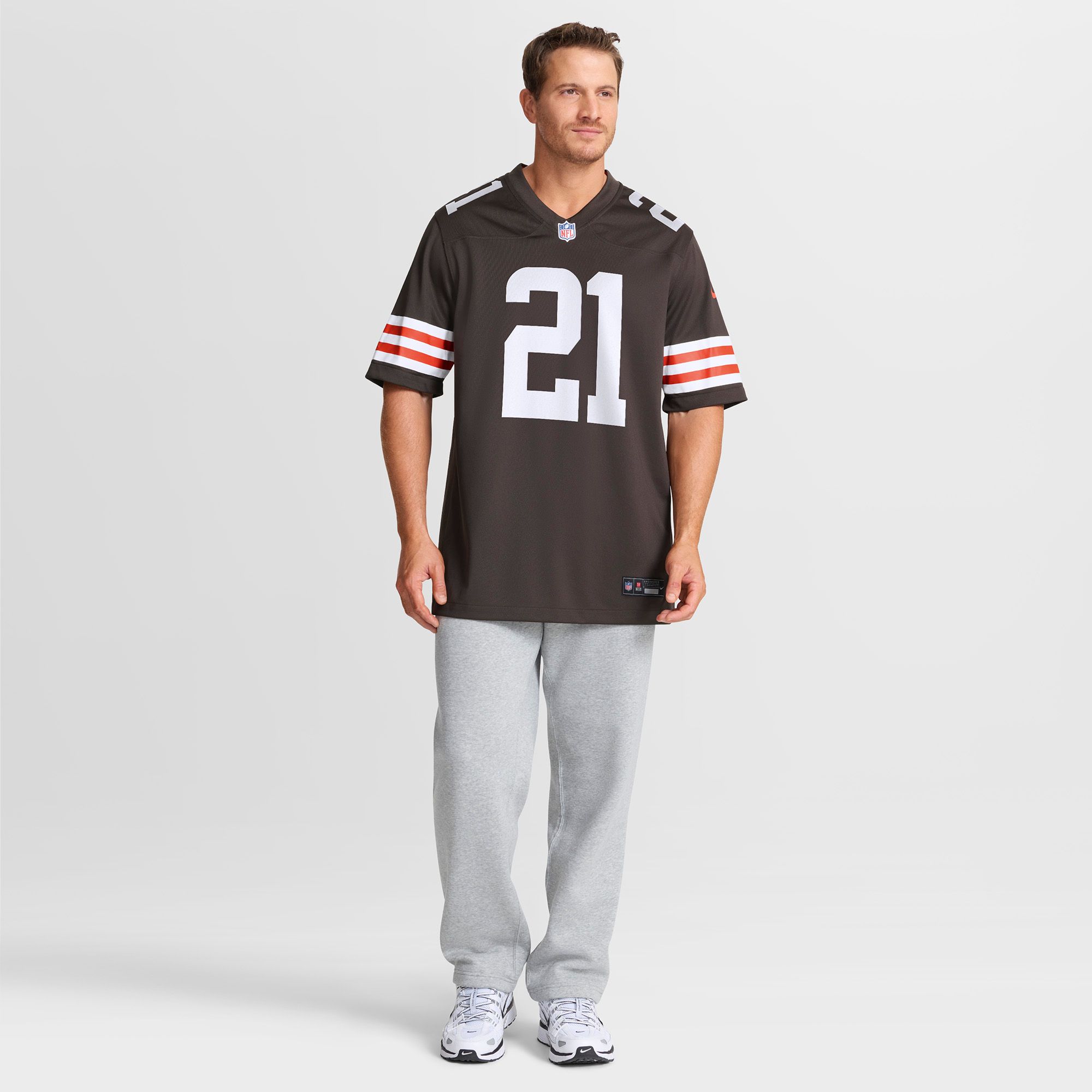Nike Men's Denzel Ward #1 Cleveland Browns Brown Game Jersey product image