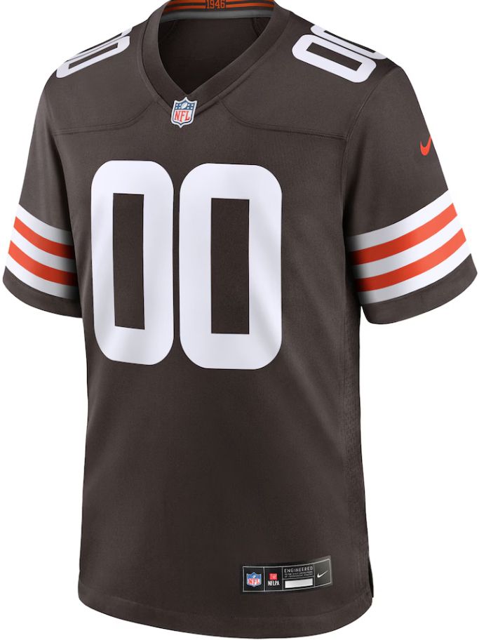 Nike Men's Cleveland Browns Jared Verse #8 Brown Game Jersey product image