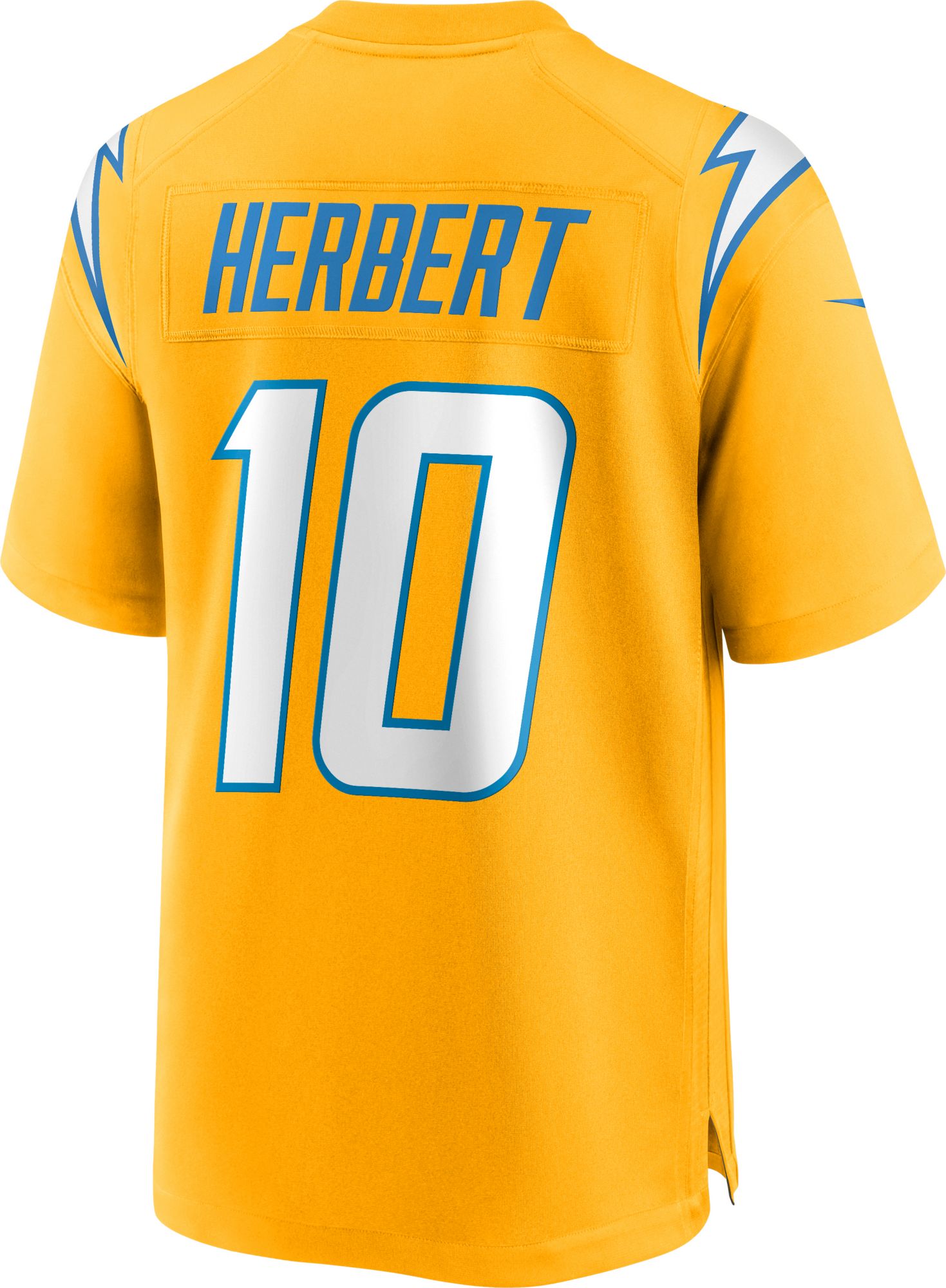 Nike Men's Los Angeles Chargers Justin Herbert #10 Alternate Gold Game Jersey product image
