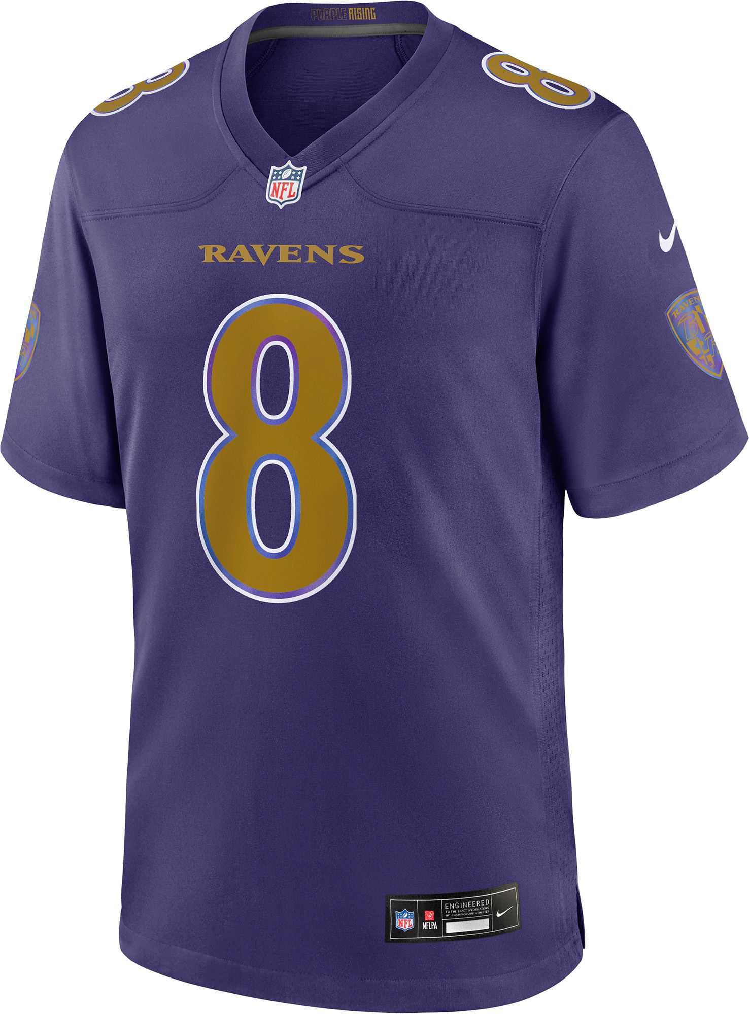 Nike Men's Baltimore Ravens Lamar Jackson #8 Black 2nd Alternate Game Jersey product image