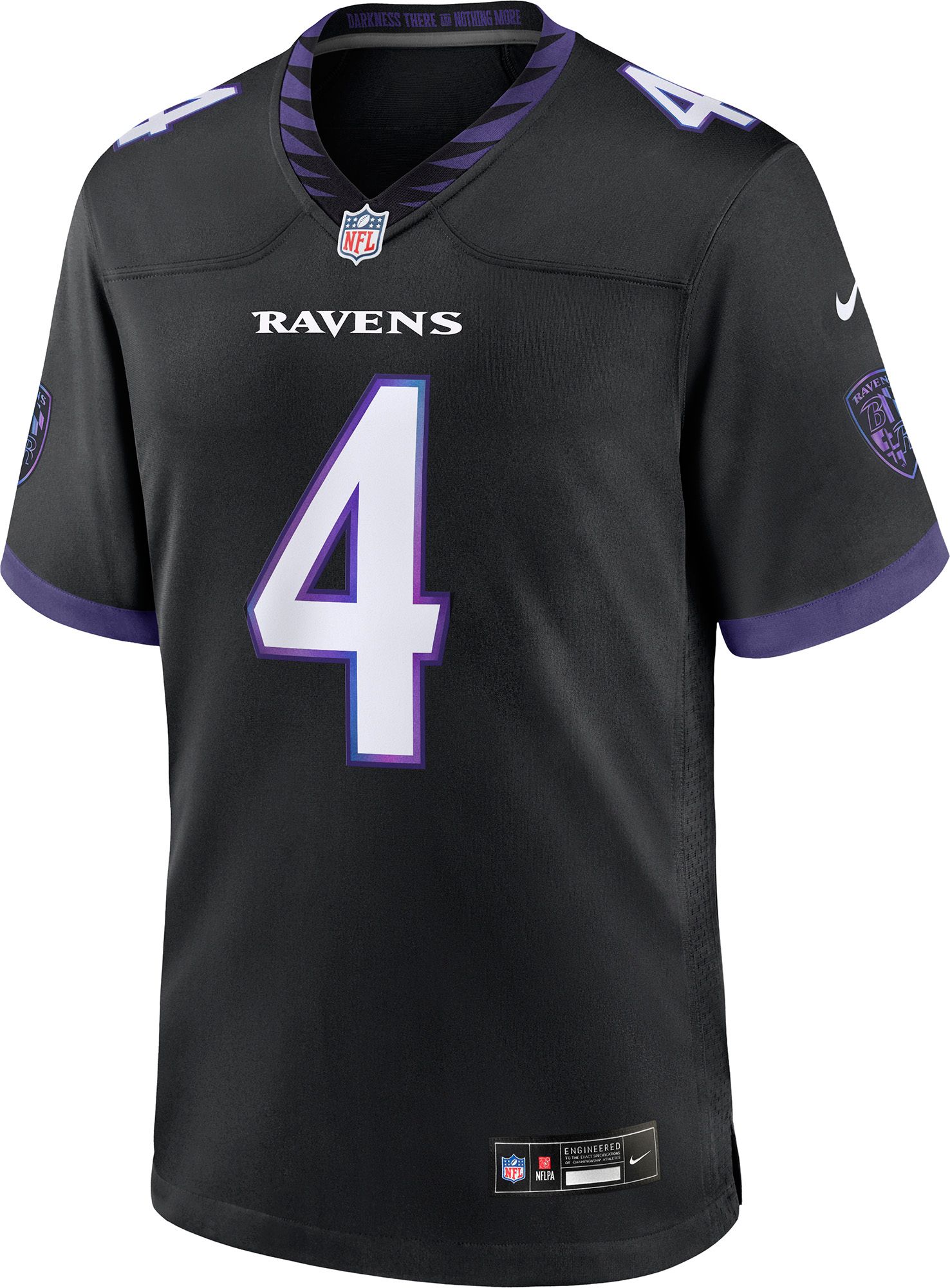 Nike Men's Baltimore Ravens Zay Flowers #4 Black Alternate Game Jersey product image