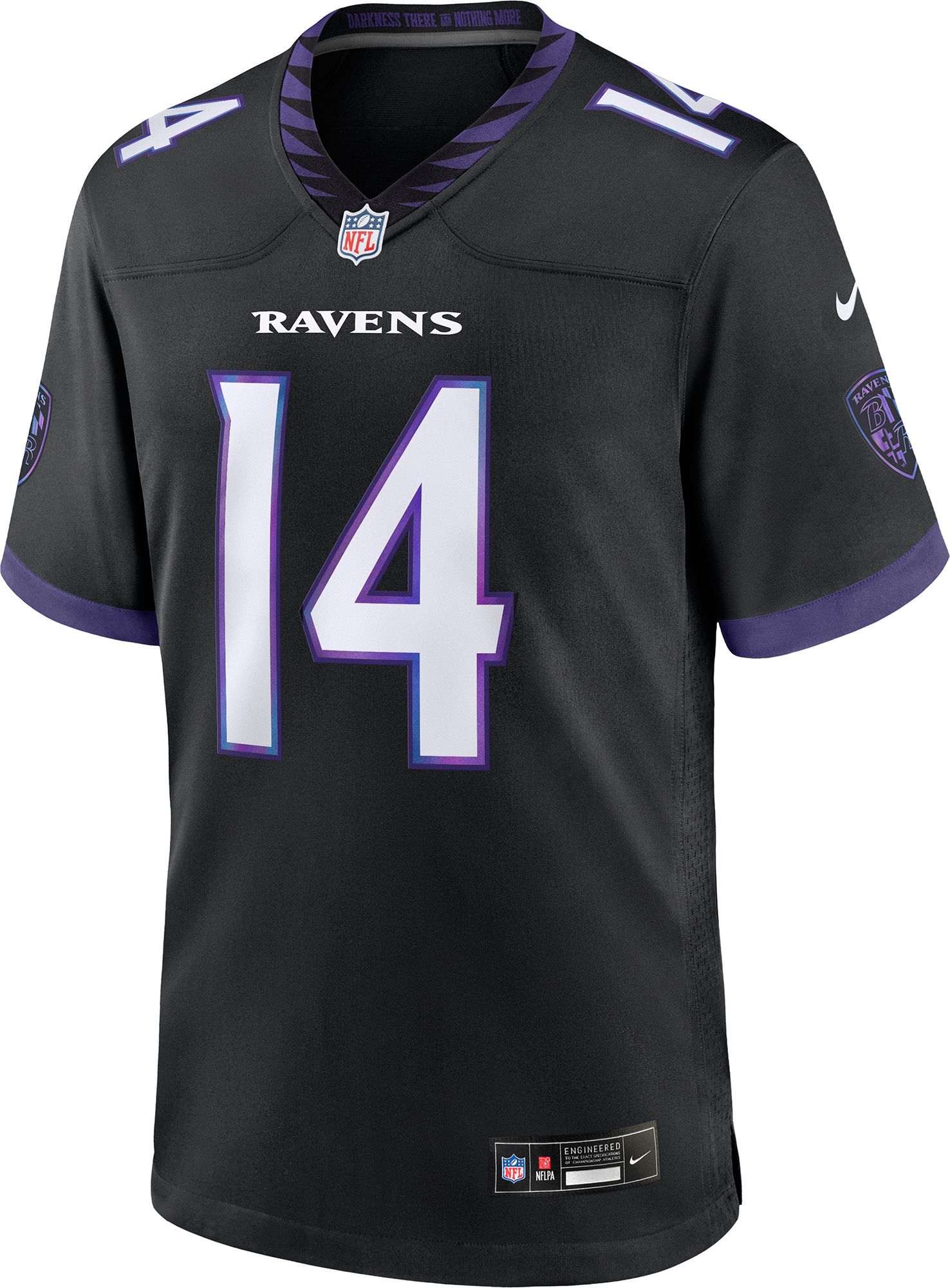 Nike Men's Baltimore Ravens Kyle Hamilton #14 Black Alternate Game Jersey product image