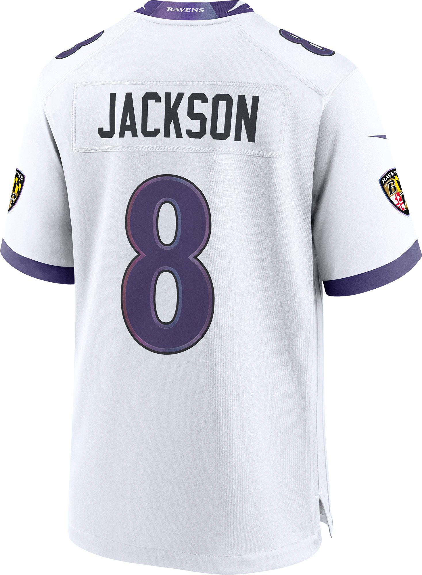 Nike Men's Baltimore Ravens Lamar Jackson #8 White Road Game Jersey product image