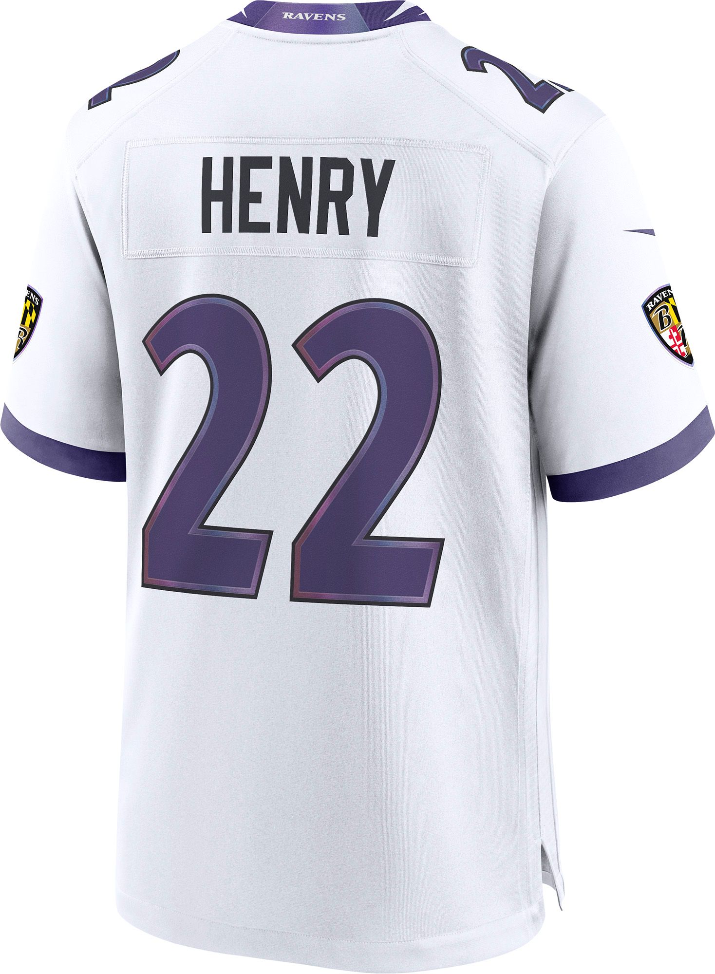 Nike Men's Baltimore Ravens Derrick Henry #22 White Road Game Jersey product image
