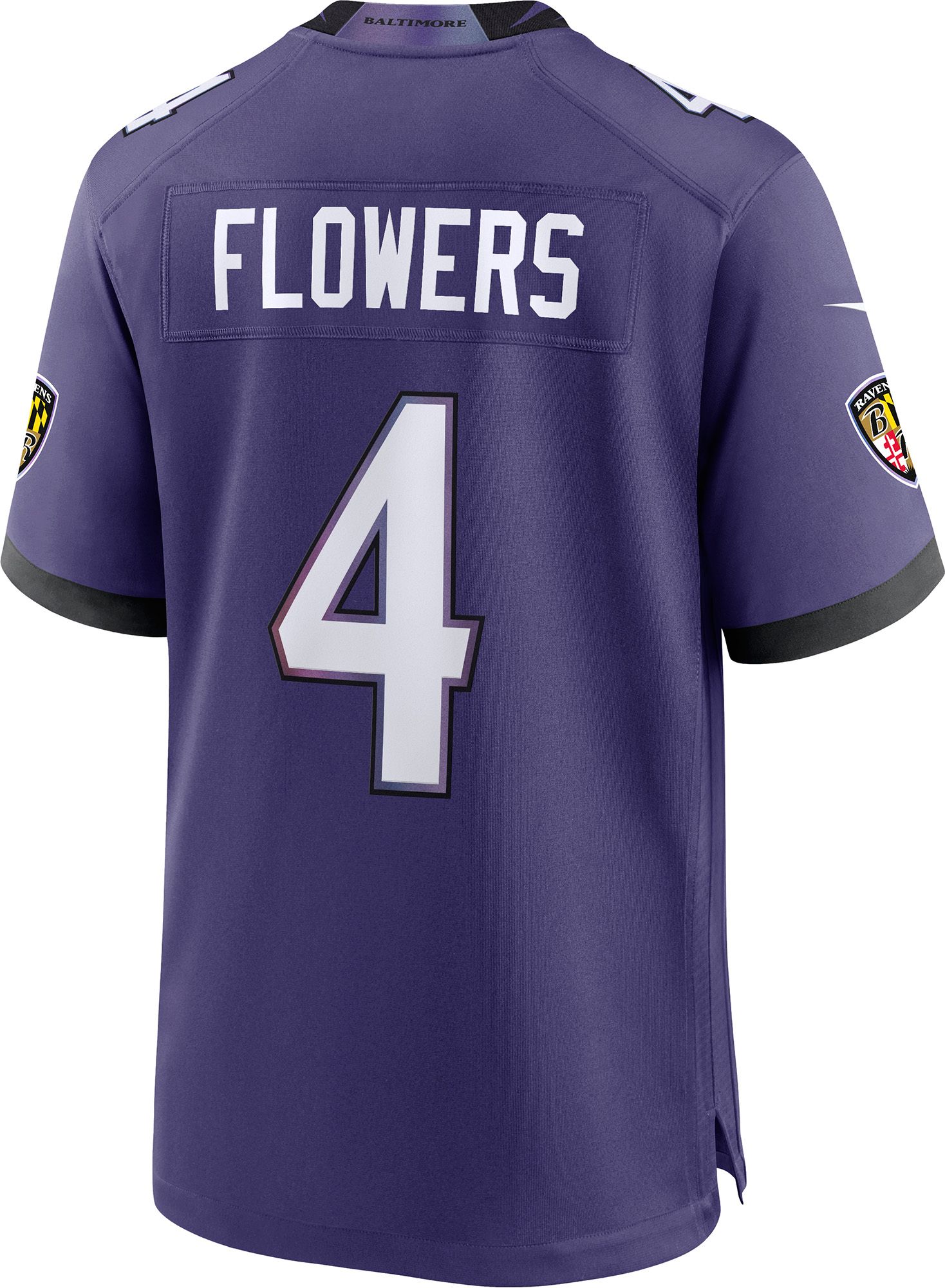 Nike Men's Baltimore Ravens Zay Flowers #4 Purple Home Game Jersey product image