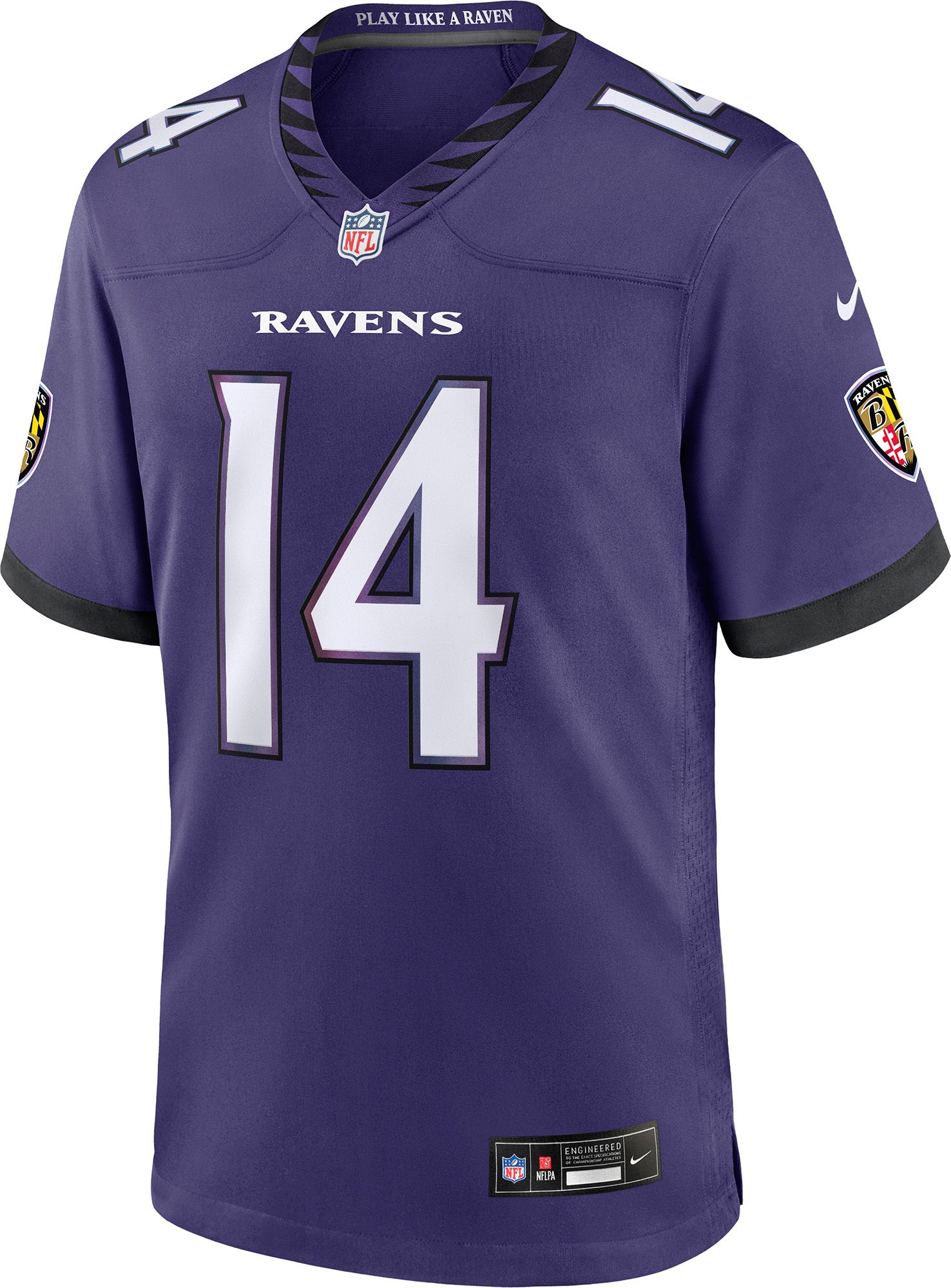 Nike Men's Baltimore Ravens Kyle Hamilton #14 Purple Home Game Jersey product image