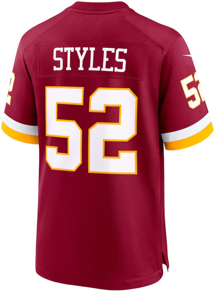 Nike Men's Washington Commanders Sonny Styles #52 Red Home Game Jersey product image