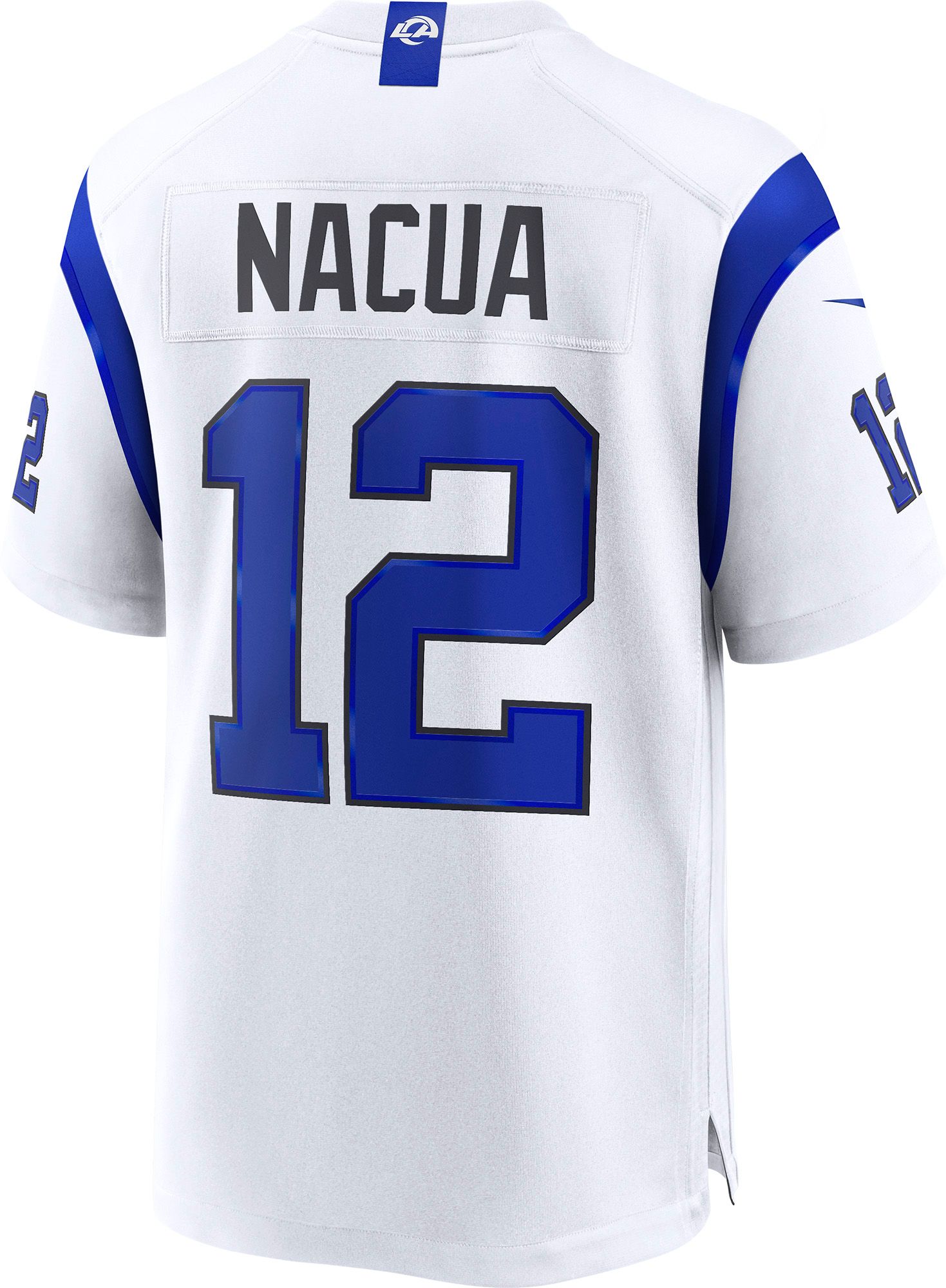 Nike Men's Los Angeles Rams Puka Nacua #12 Fearsome White
