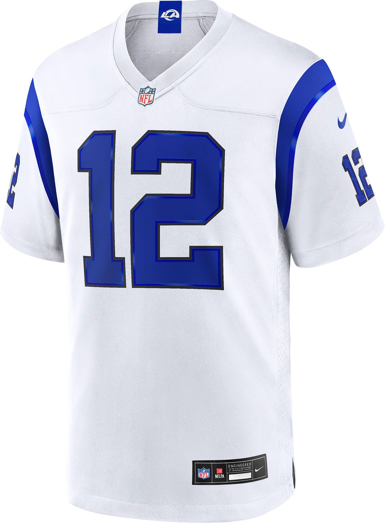 Nike Men's Los Angeles Rams Puka Nacua #12 Fearsome White