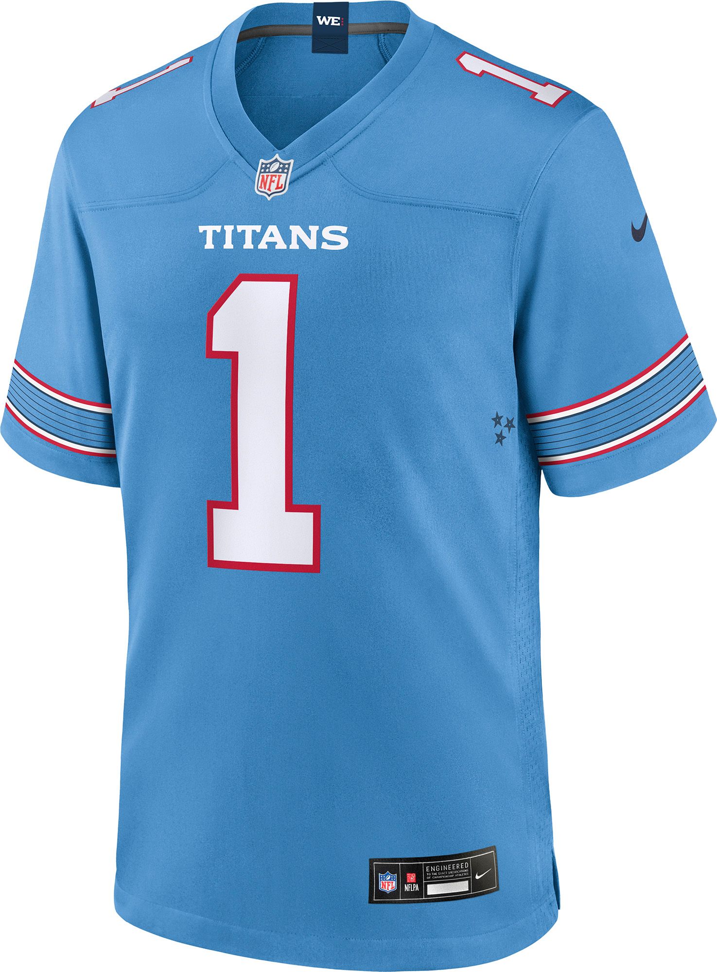 Nike Men's Tennessee Titans Cam Ward #1 Coast Blue Game Jersey product image