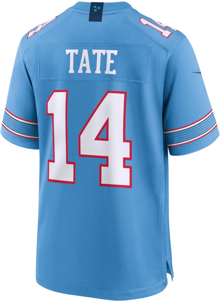 Nike Men's Tennessee Titans Carnell Tate #14 Blue Home Game Jersey product image