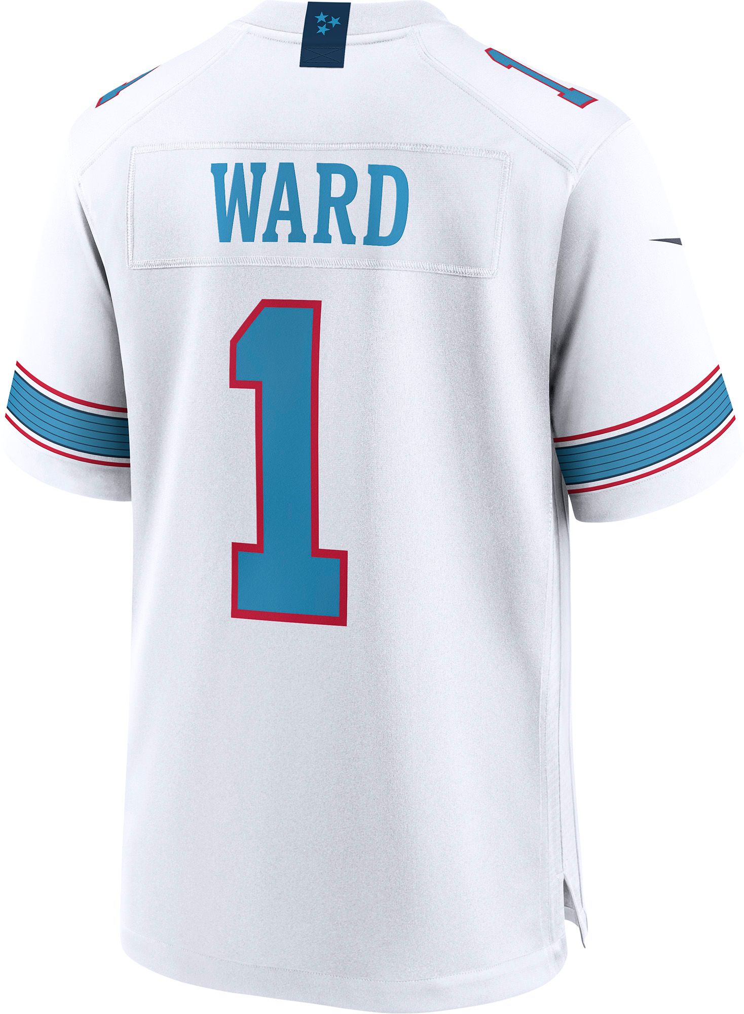 Nike Men's Tennessee Titans Cam Ward #1 White Away Game Jersey product image