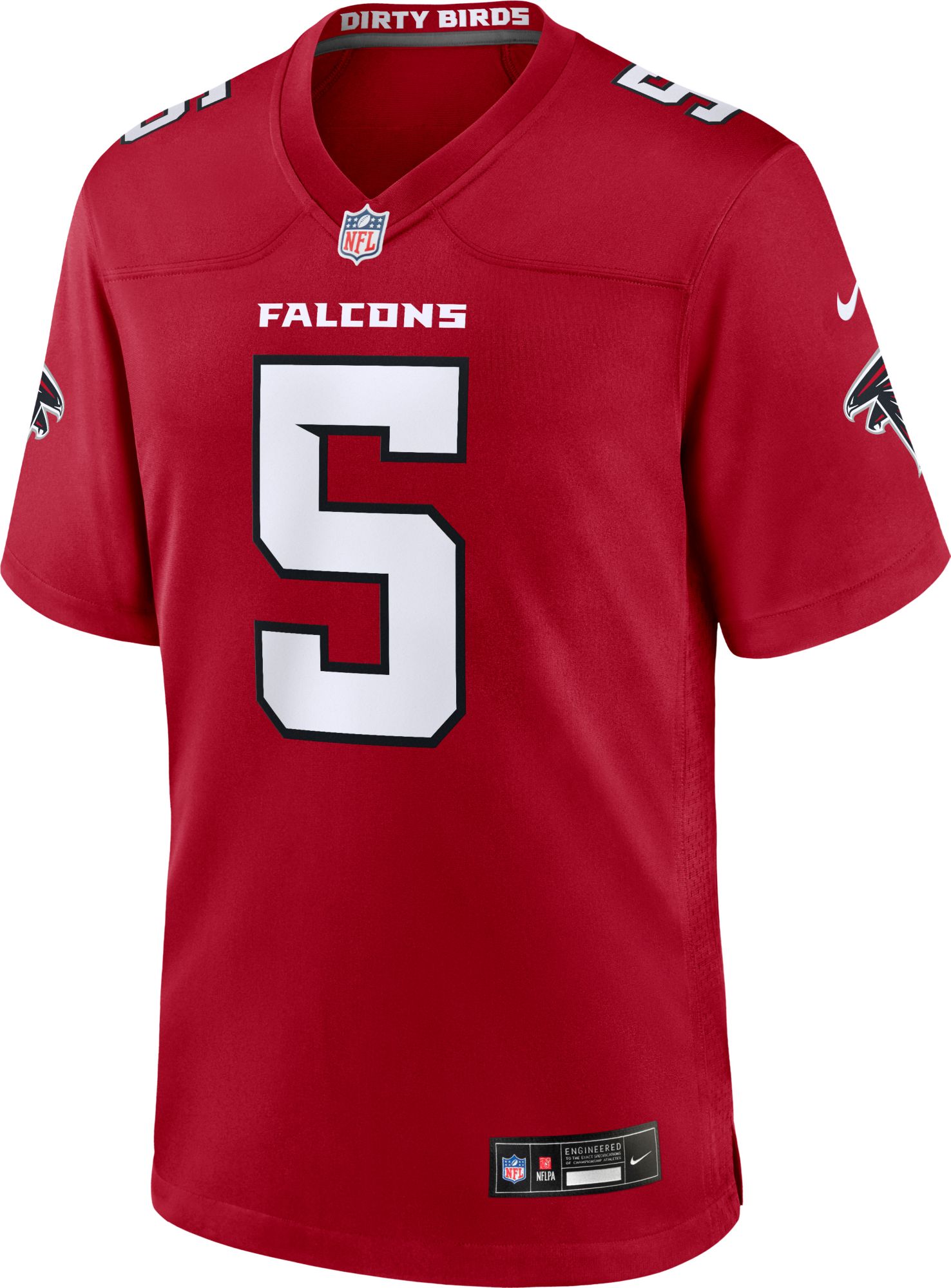 Nike Men's Atlanta Falcons Red Drake London #5 Home Game Jersey product image