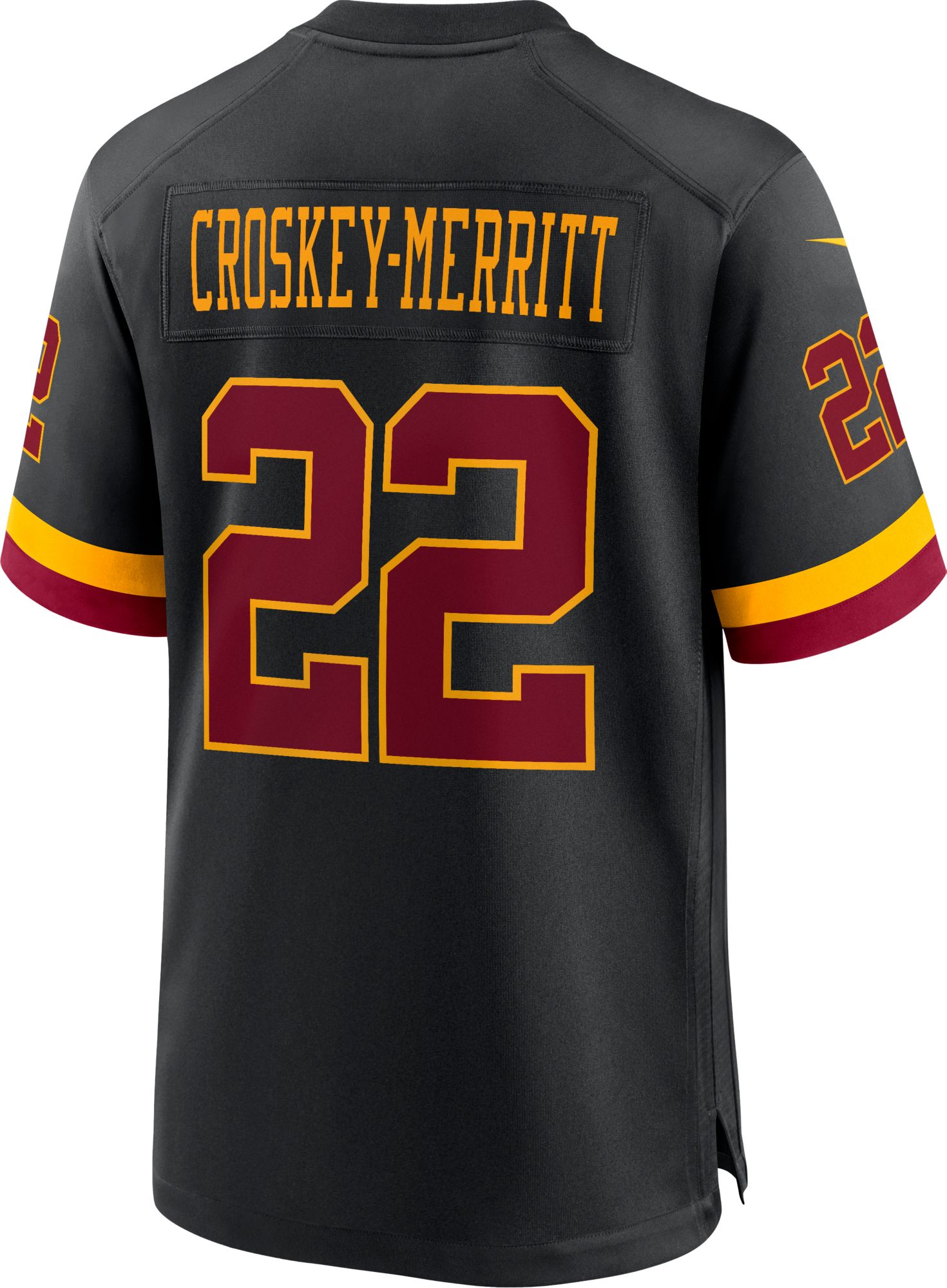 Nike Men's Washington Commanders Jacory Croskey-Merrit #22 Black Alternate Game Jersey product image