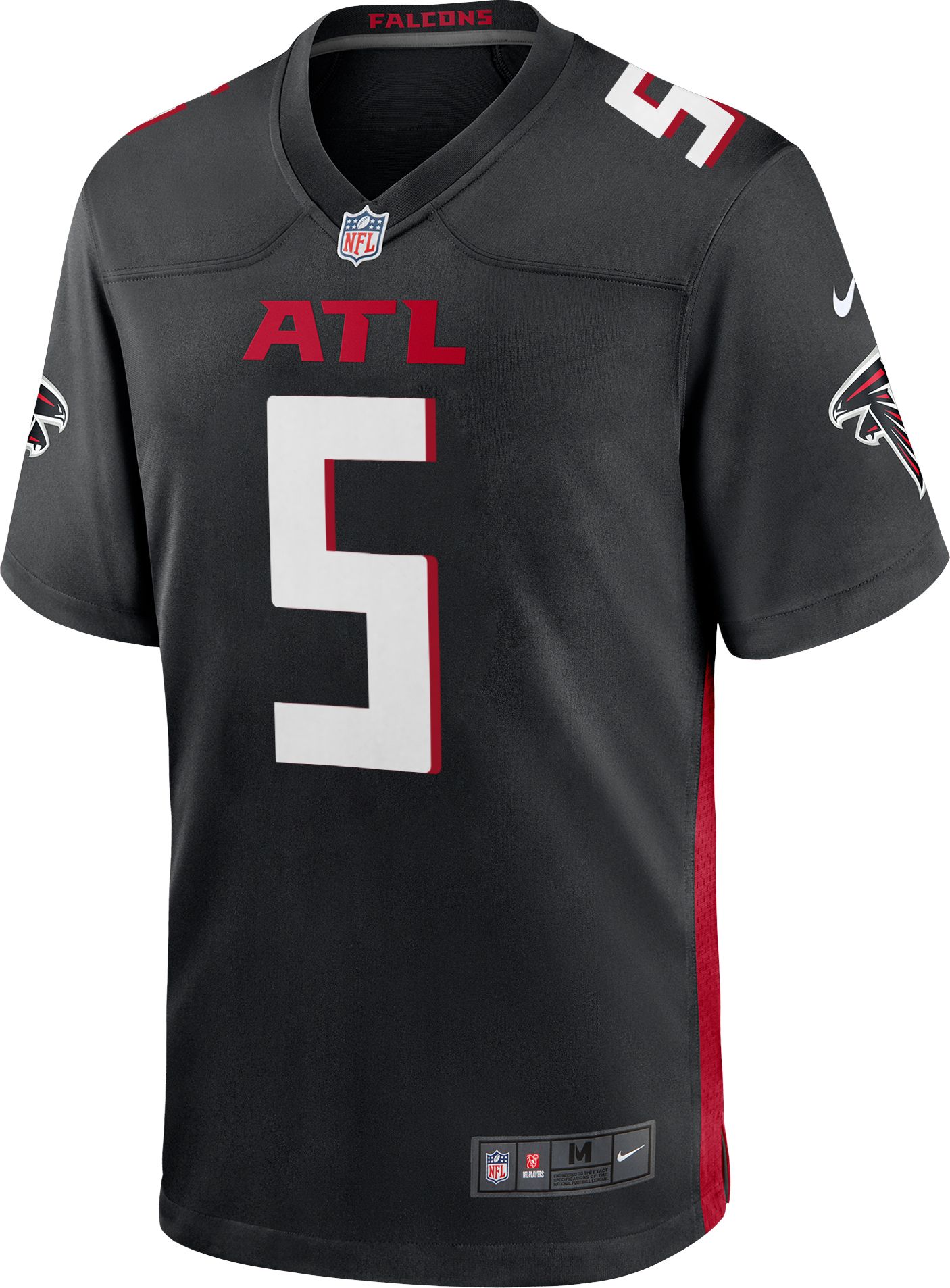 Nike Men's Atlanta Falcons Drake London #5 Black Game Jersey