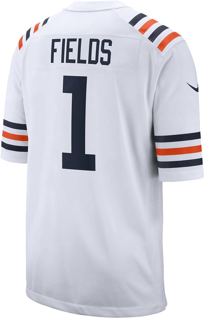 Nike Men's Chicago Bears Justin Fields #1 Alternate White Game Jersey