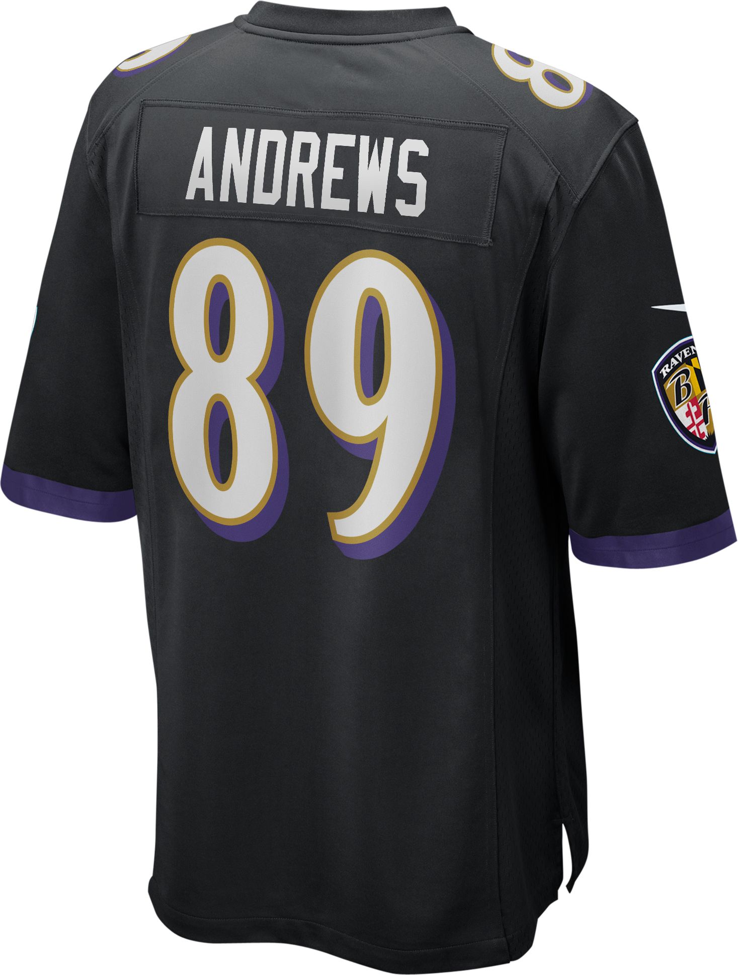 Nike Men's Baltimore Ravens Mark Andrews #89 Black Game Jersey product image