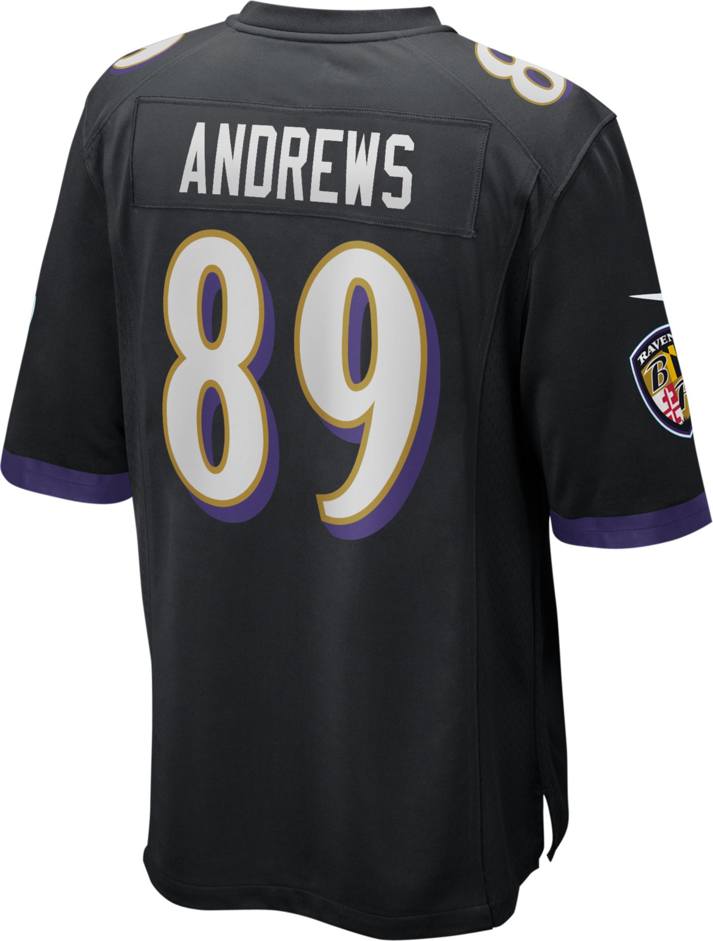 Nike Men s Baltimore Ravens Mark Andrews 89 Black Game Jersey Dick s Sporting Goods