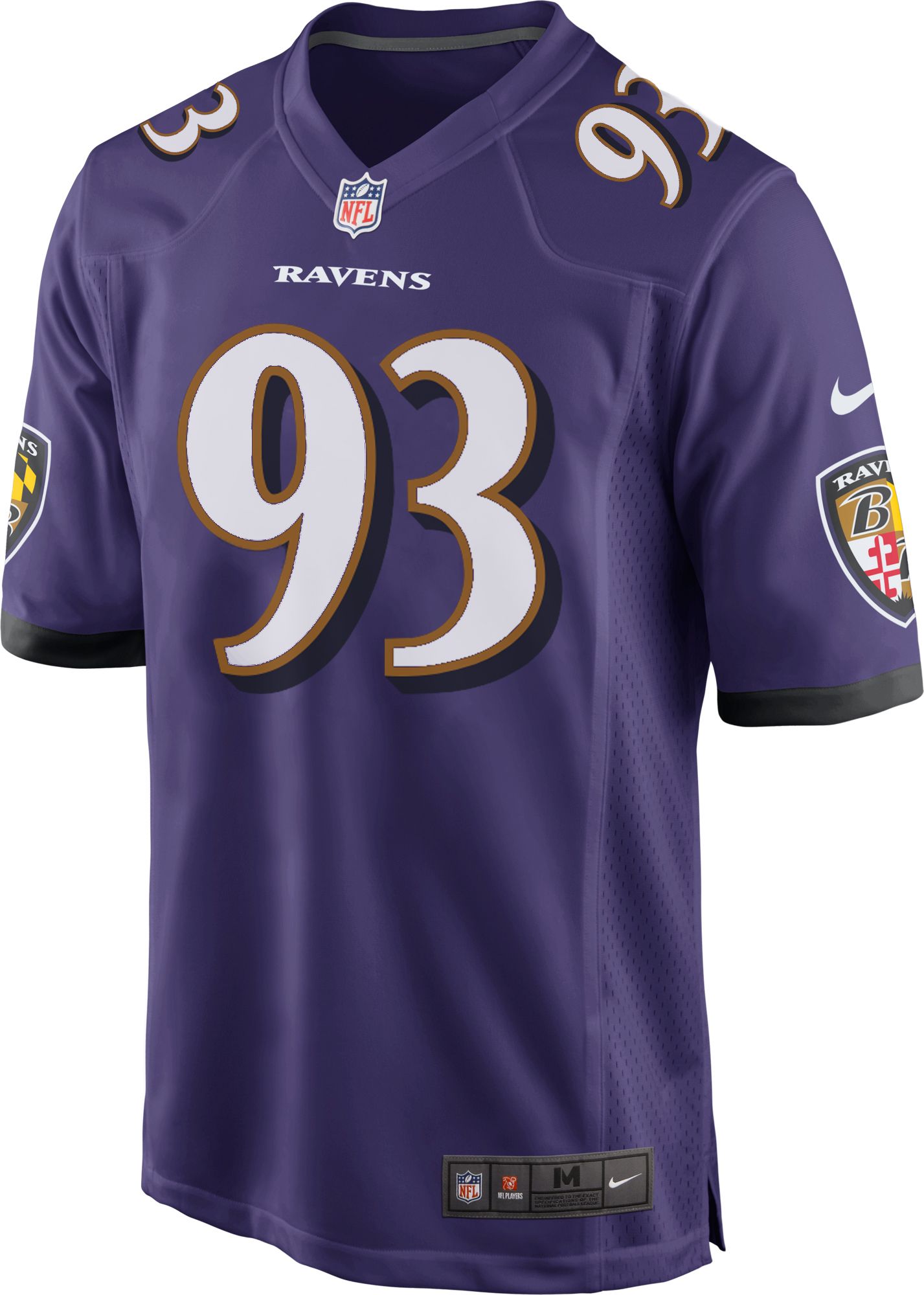 Nike Men's Baltimore Ravens Calais Campbell #93 Purple Game Jersey product image