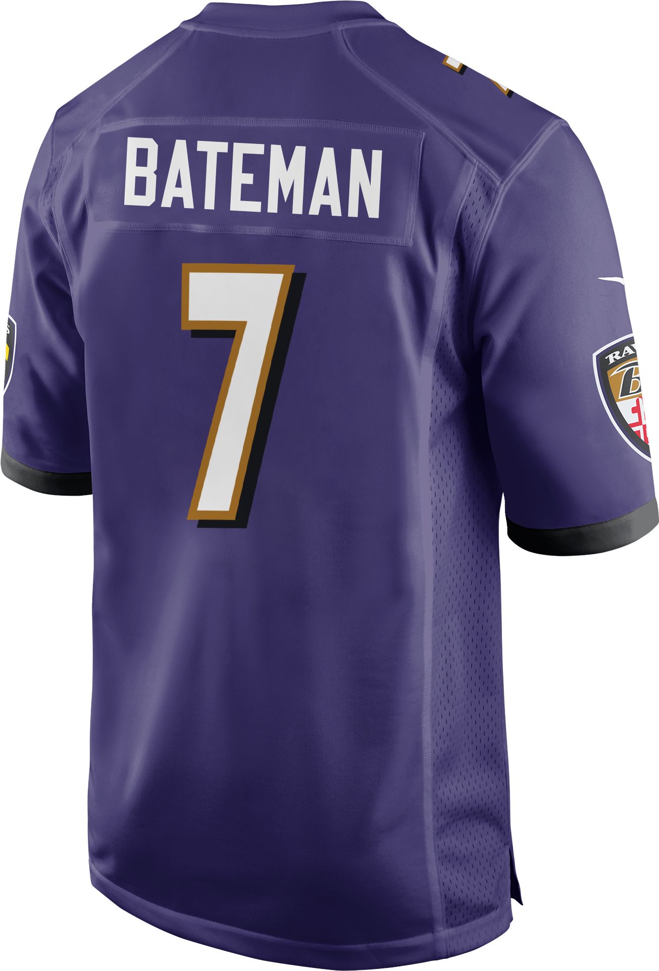 Nike Men's Baltimore Ravens Rashad Bateman #7 Purple Game Jersey