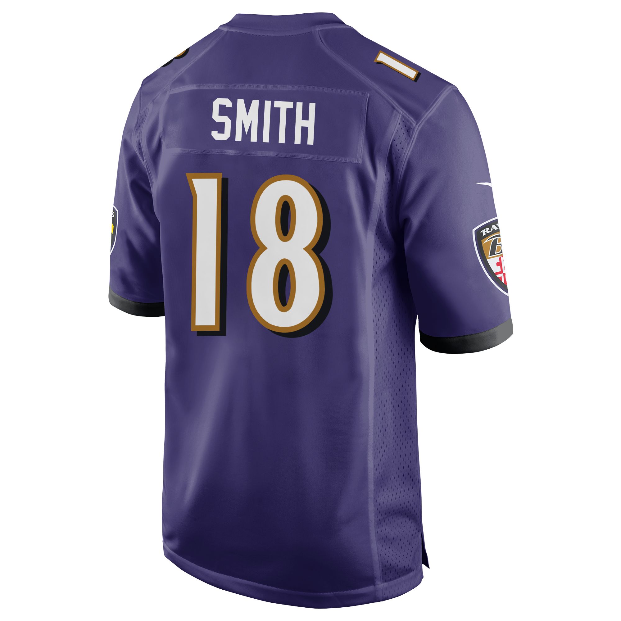 Nike Men's Baltimore Ravens Roquan Smith #18 Purple Game Jersey product image