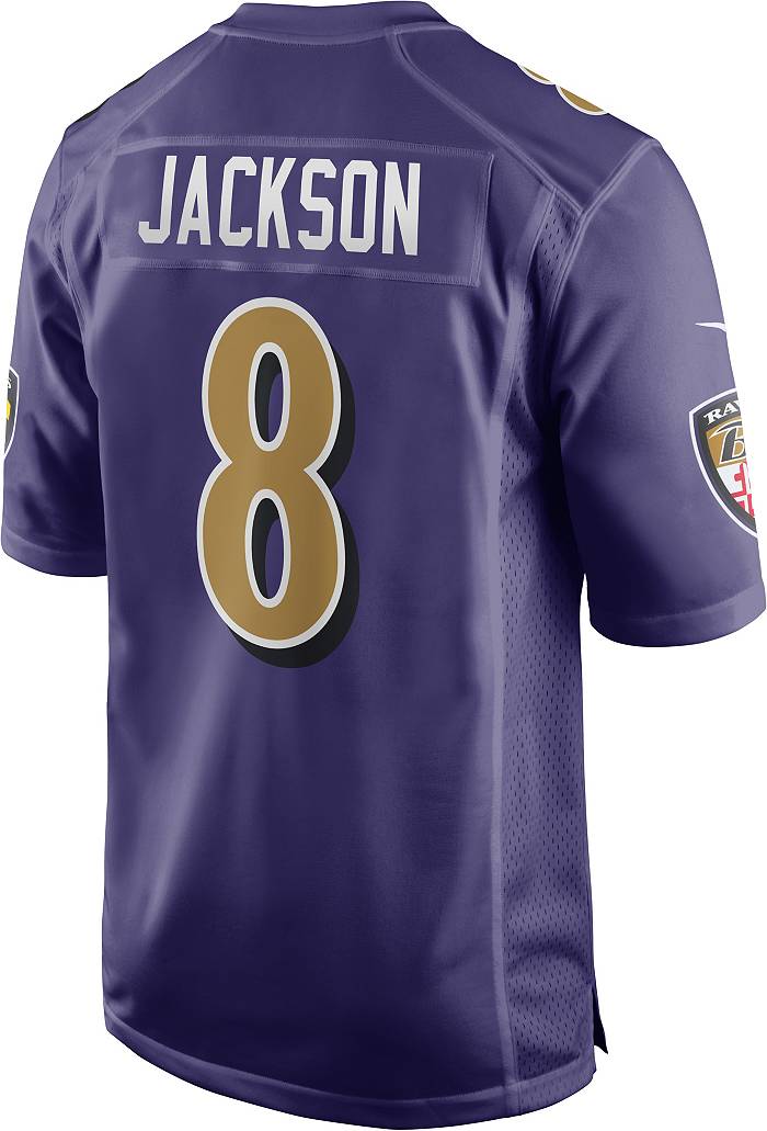 Purple Nike NFL Baltimore Ravens Jackson #8 Jersey