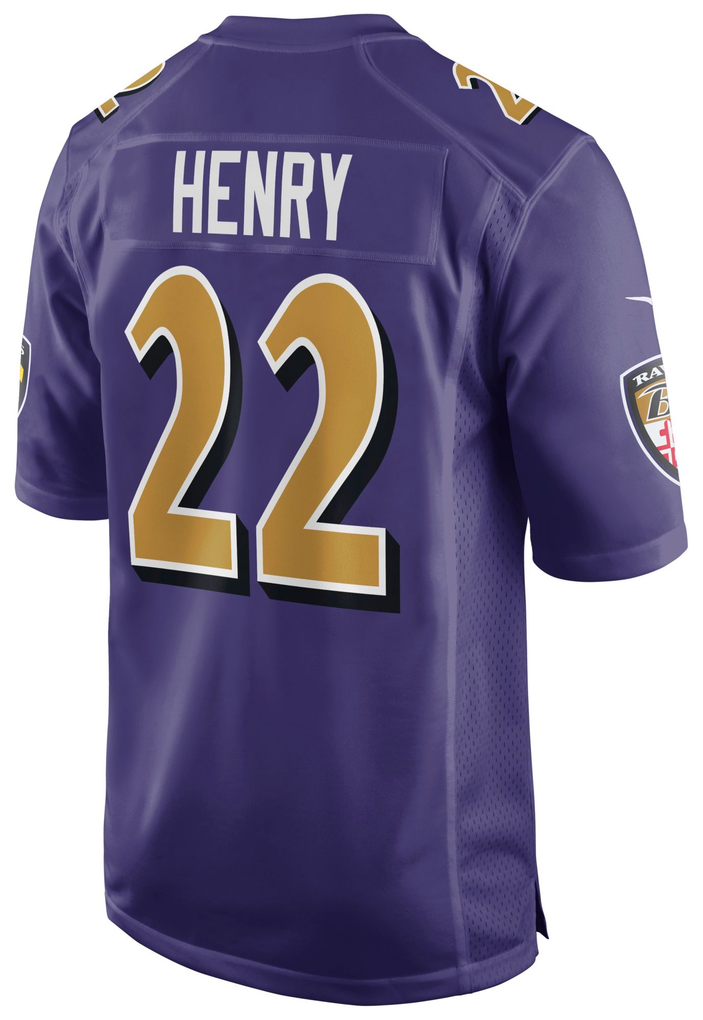 Nike Men's Baltimore Ravens Derrick Henry #22 Alternate 2 Purple Game Jersey product image