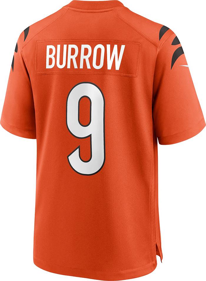Nike Men's Cincinnati Bengals Joe Burrow #9 Alternate Orange Game