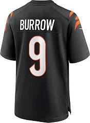 Black Nike NFL Cincinnati Bengals Burrow #9 Jersey
