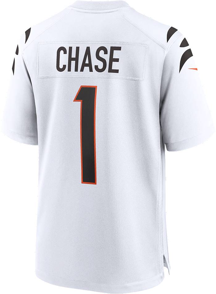 Nike Men's Cincinnati Bengals Ja'Marr Chase #1 White Game Jersey