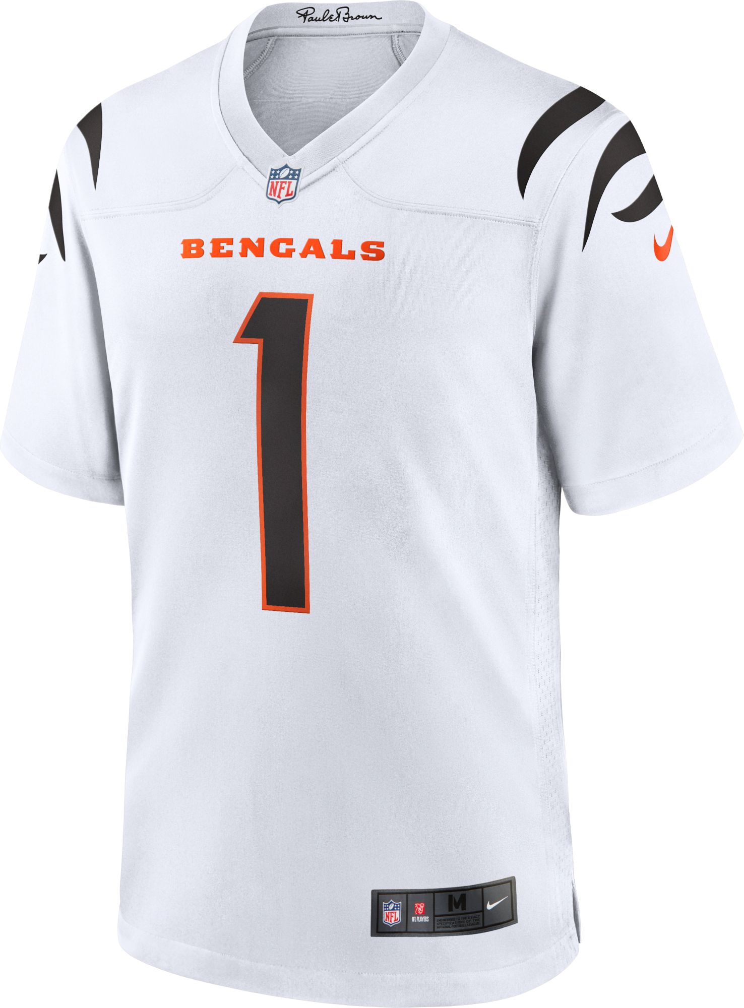Nike Men's Cincinnati Bengals Ja'Marr Chase #1 White Game Jersey