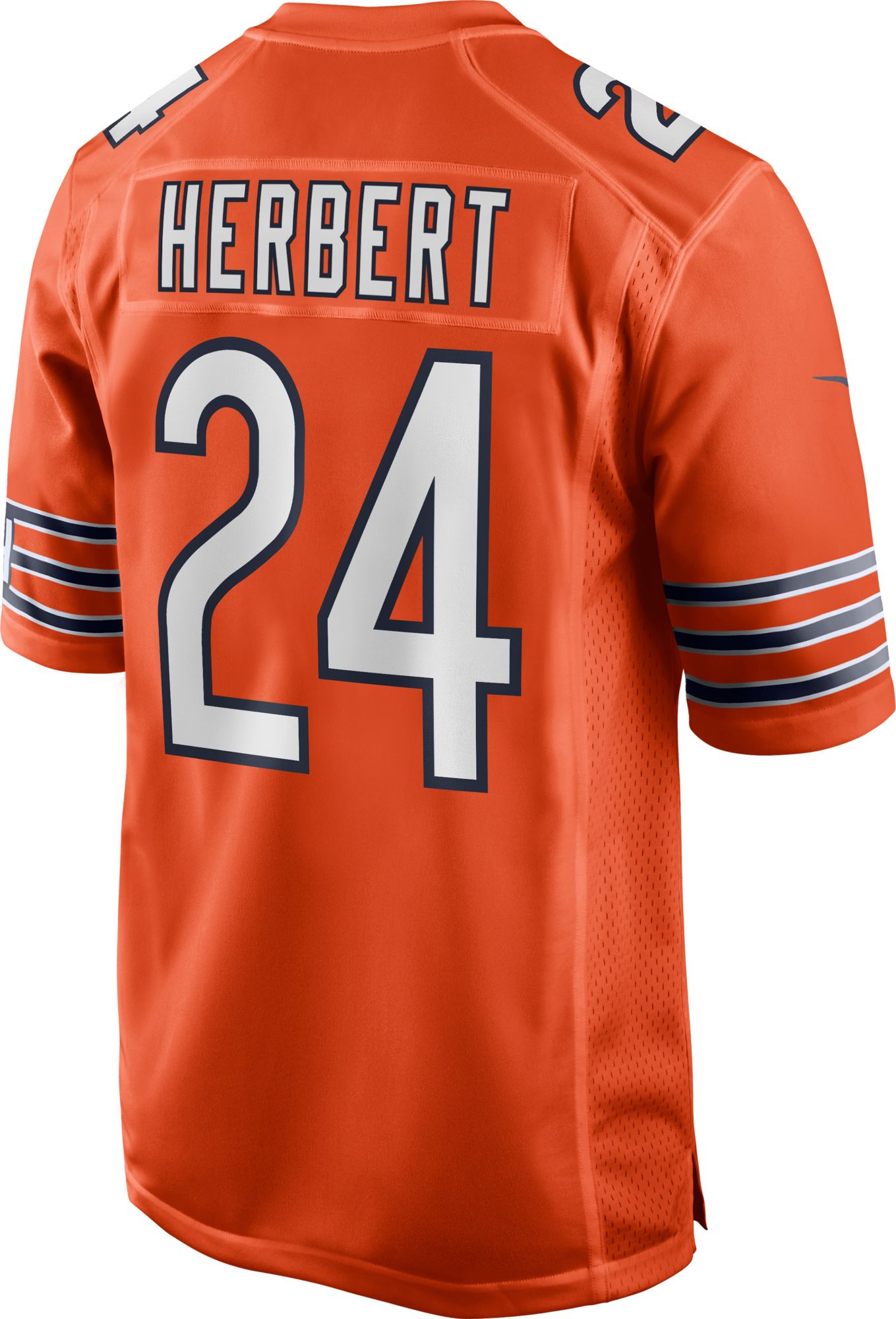 Nike Men's Chicago Bears Khalil Herbert #24 Alternate Orange Game Jersey