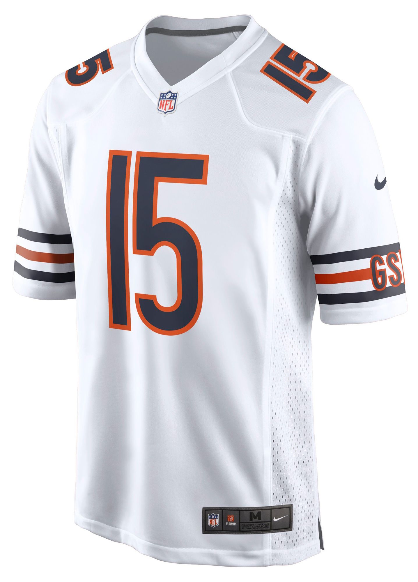 Nike Men's Chicago Bears Rome Odunze #15 White Road Game Jersey | Dick ...