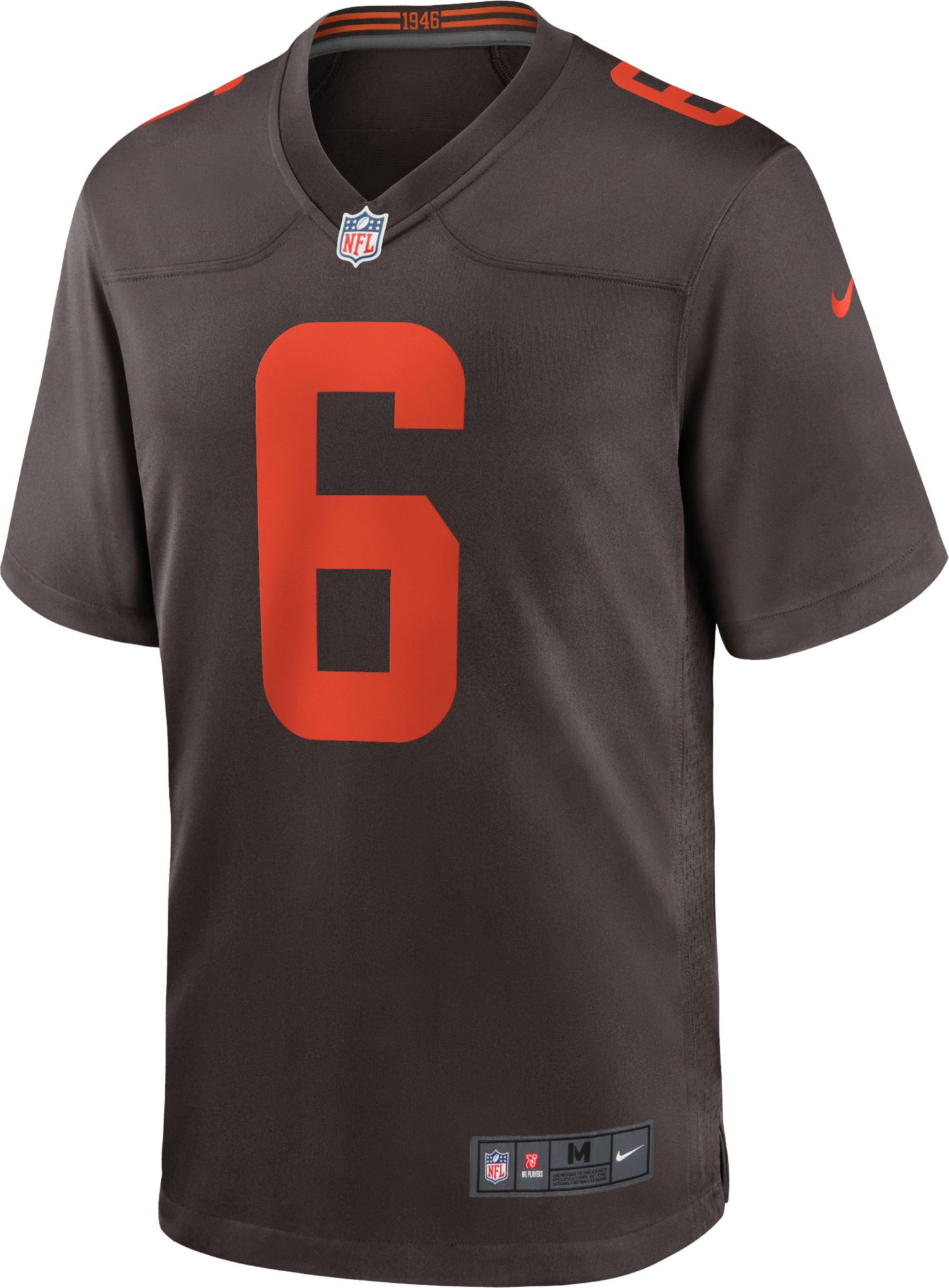 Nike Men's Cleveland Browns Baker Mayfield #6 Brown Game Jersey product image