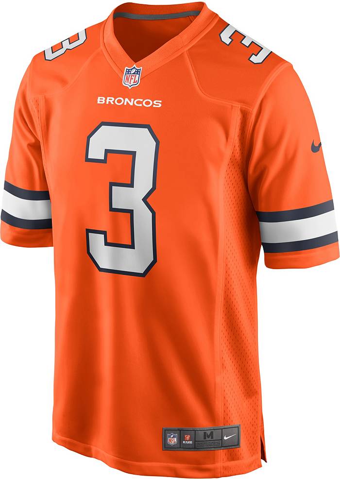 Men's Nike Russell Wilson Orange Denver Broncos Alternate Game Jersey