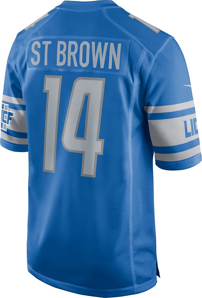 Nike Men's Detroit Lions Amon-Ra St. Brown #14 Blue Game Jersey
