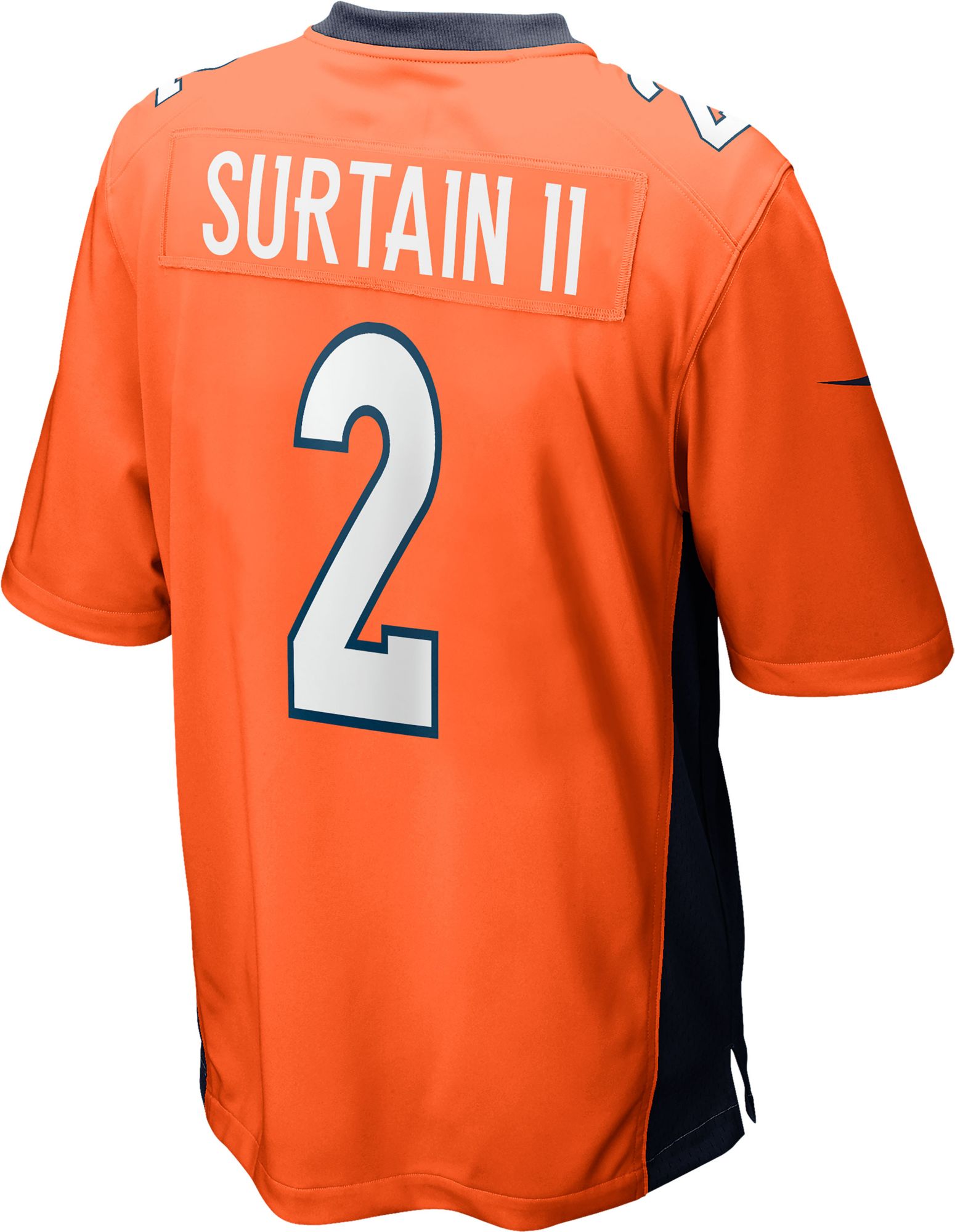 Nike Men's Denver Broncos Patrick Surtain II #2 Orange Game Jersey product image