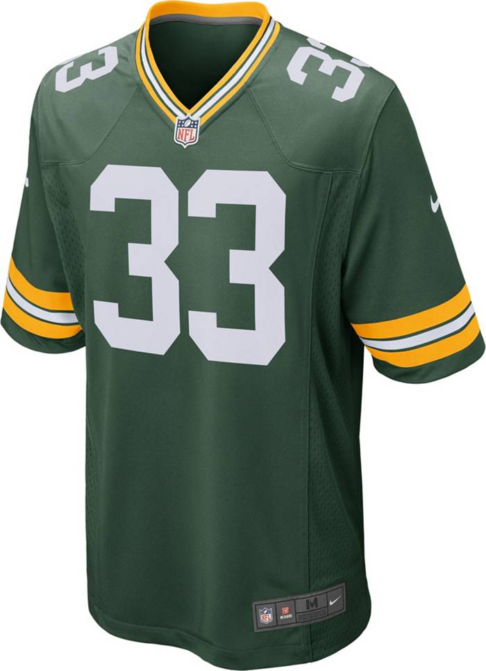 Nike Men's Green Bay Packers Aaron Jones #33 Green Game Jersey