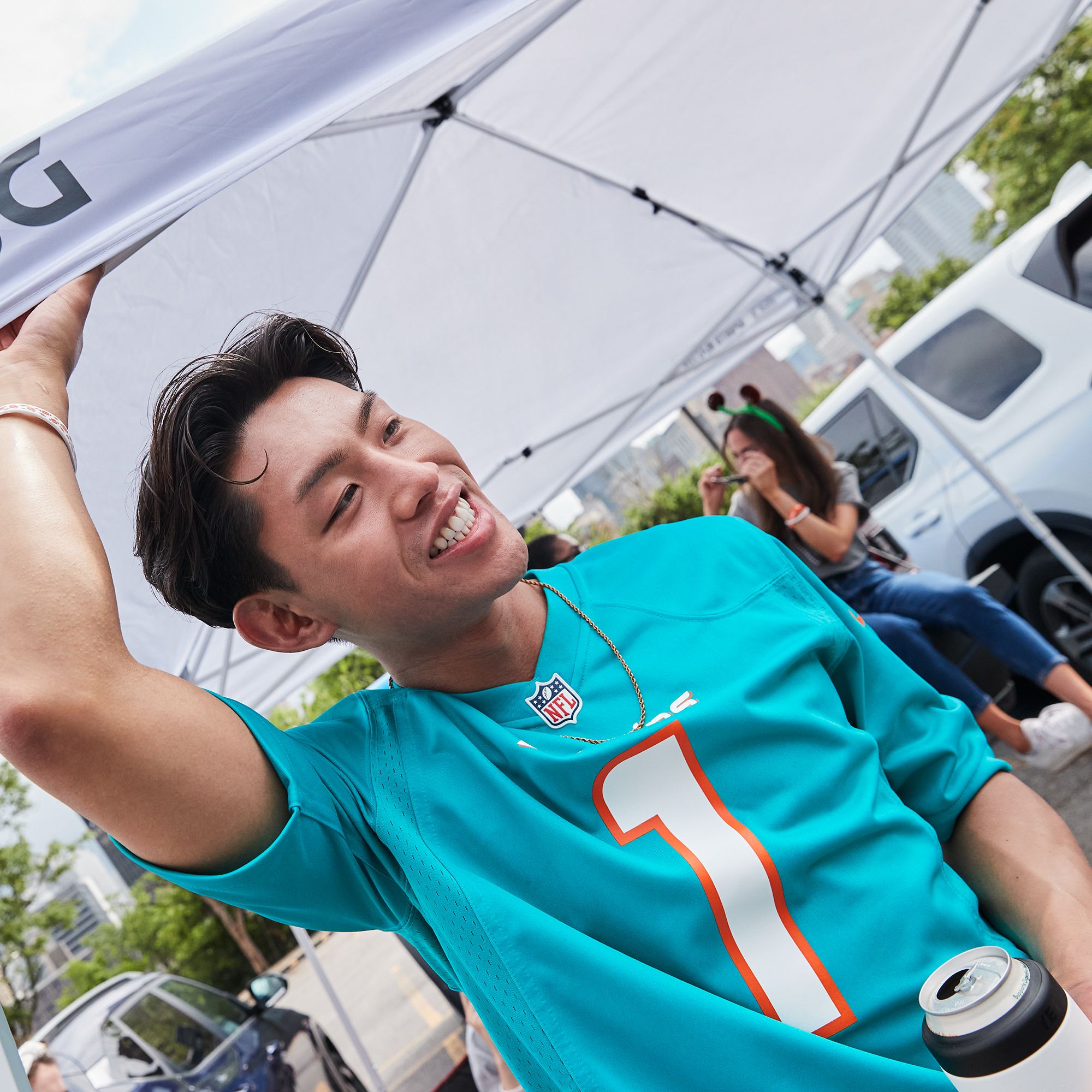 Nike Men's Miami Dolphins Tua Tagovailoa #1 Aqua Game Jersey product image