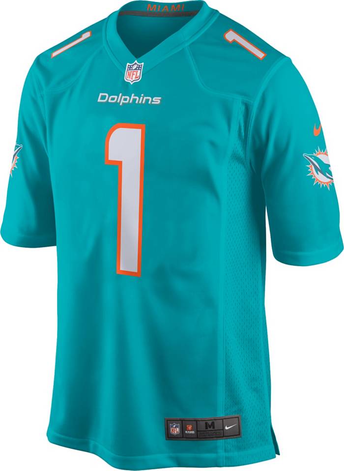 Nike Men's Miami Dolphins Tua Tagovailoa #1 Aqua Game Jersey