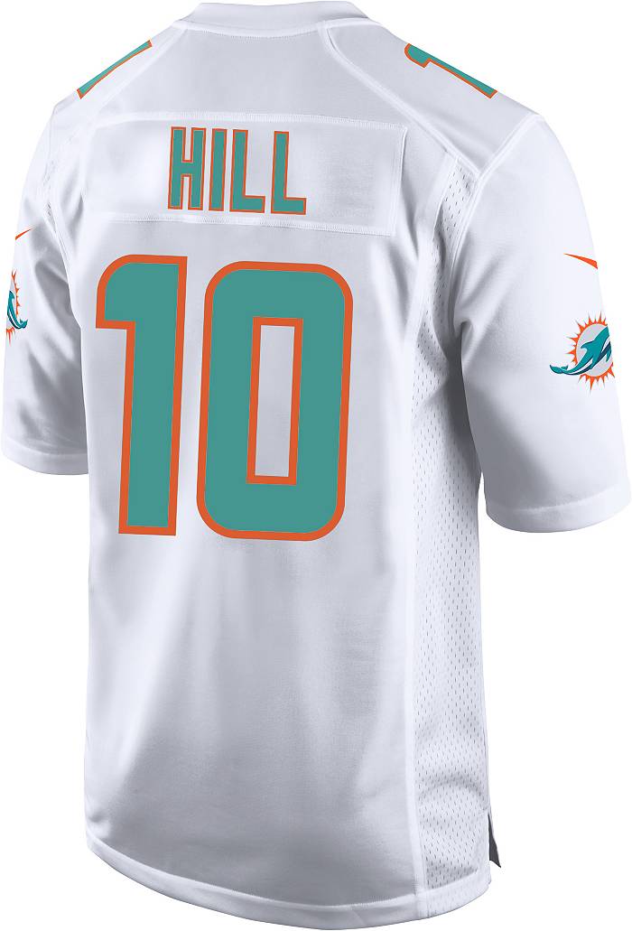 Nike Men's Miami Dolphins Tyreek Hill #10 White Game Jersey
